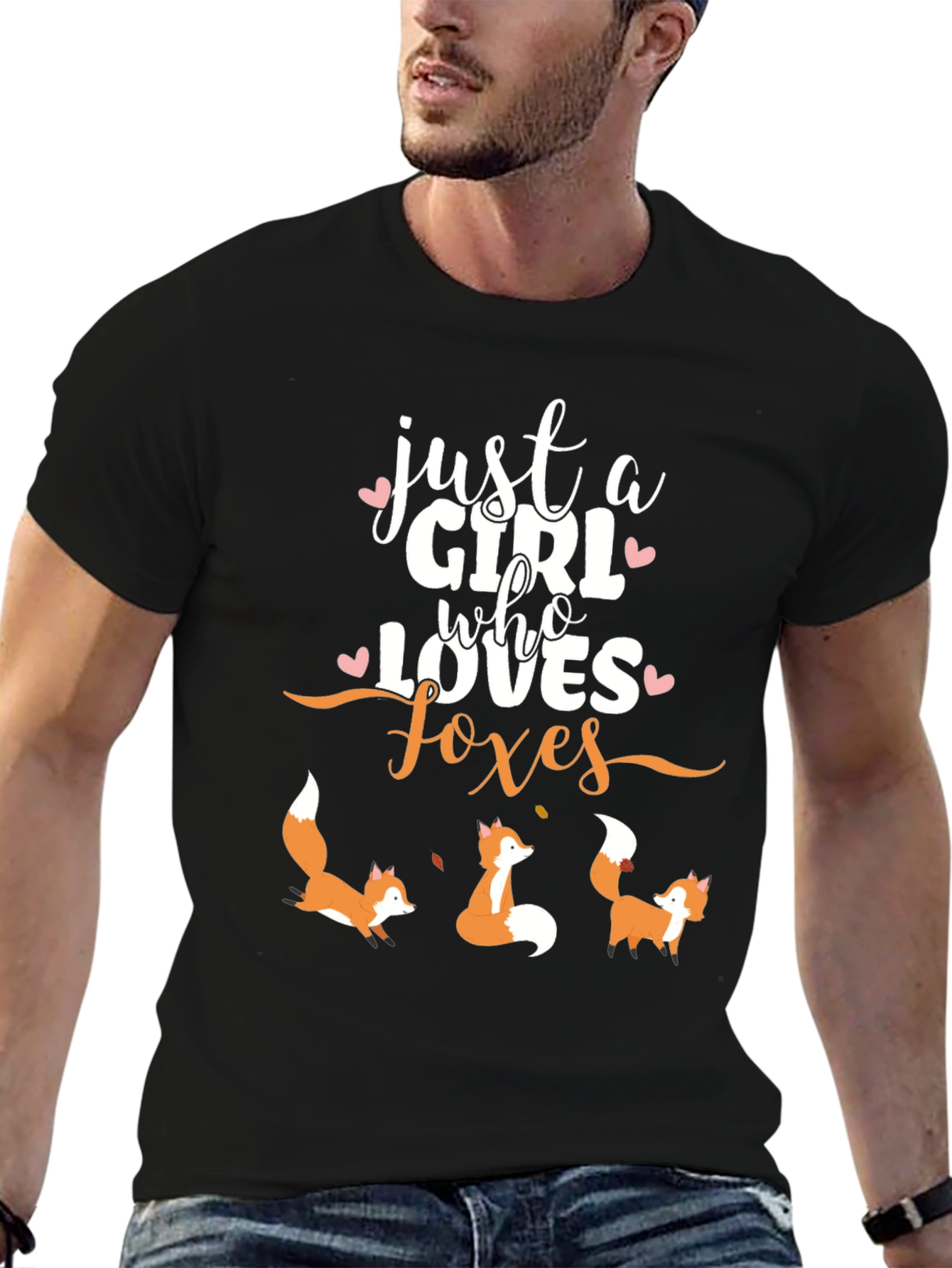 Black Girl Loves Foxes T-Shirt view 6