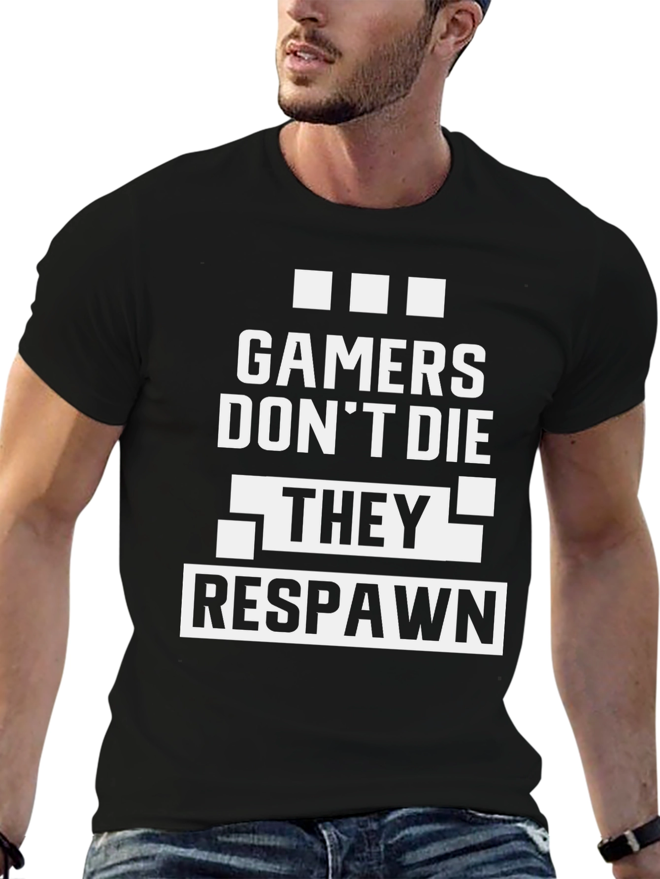 Black Gamers Don't Die, They Respawn T-Shirt view 6