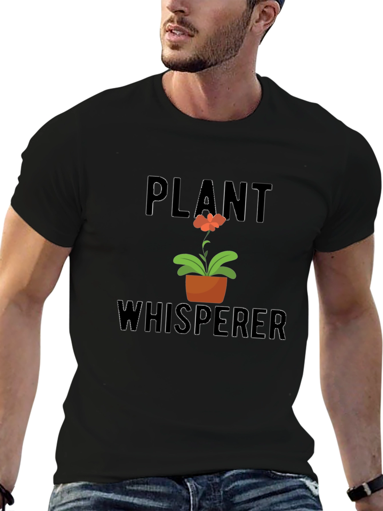 Black Plant Whisperer Graphic T-Shirt view 6