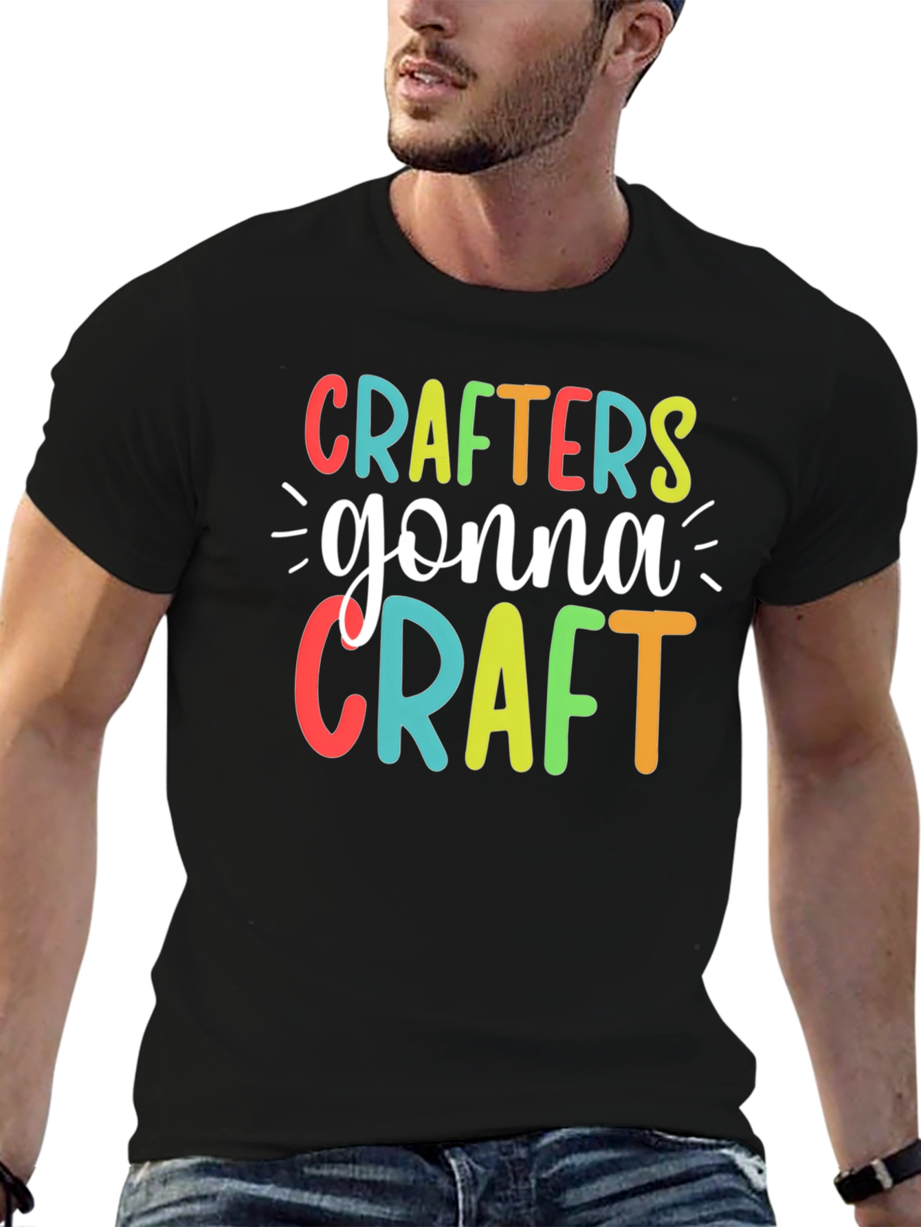 Black Crafters Gonna Craft T-Shirt, Black Tee view 6