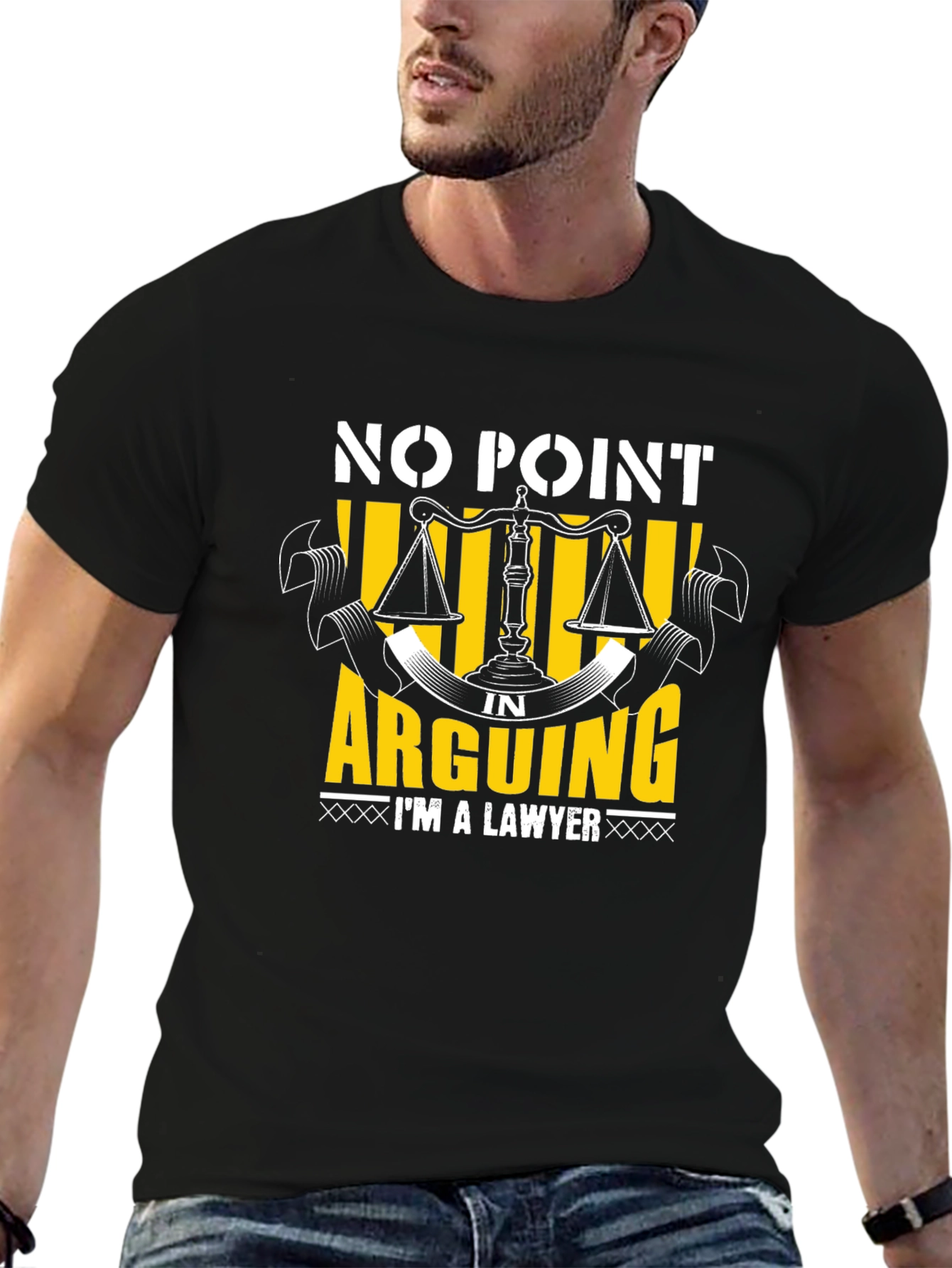 Black No Point in Arguing I'm a Lawyer T-Shirt view 6