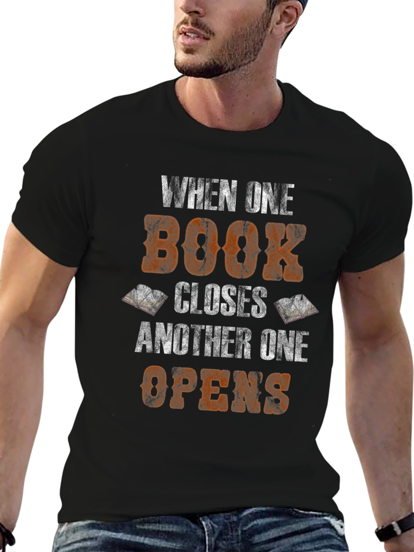 Black Book Lover T-Shirt - When One Book Closes... view 6