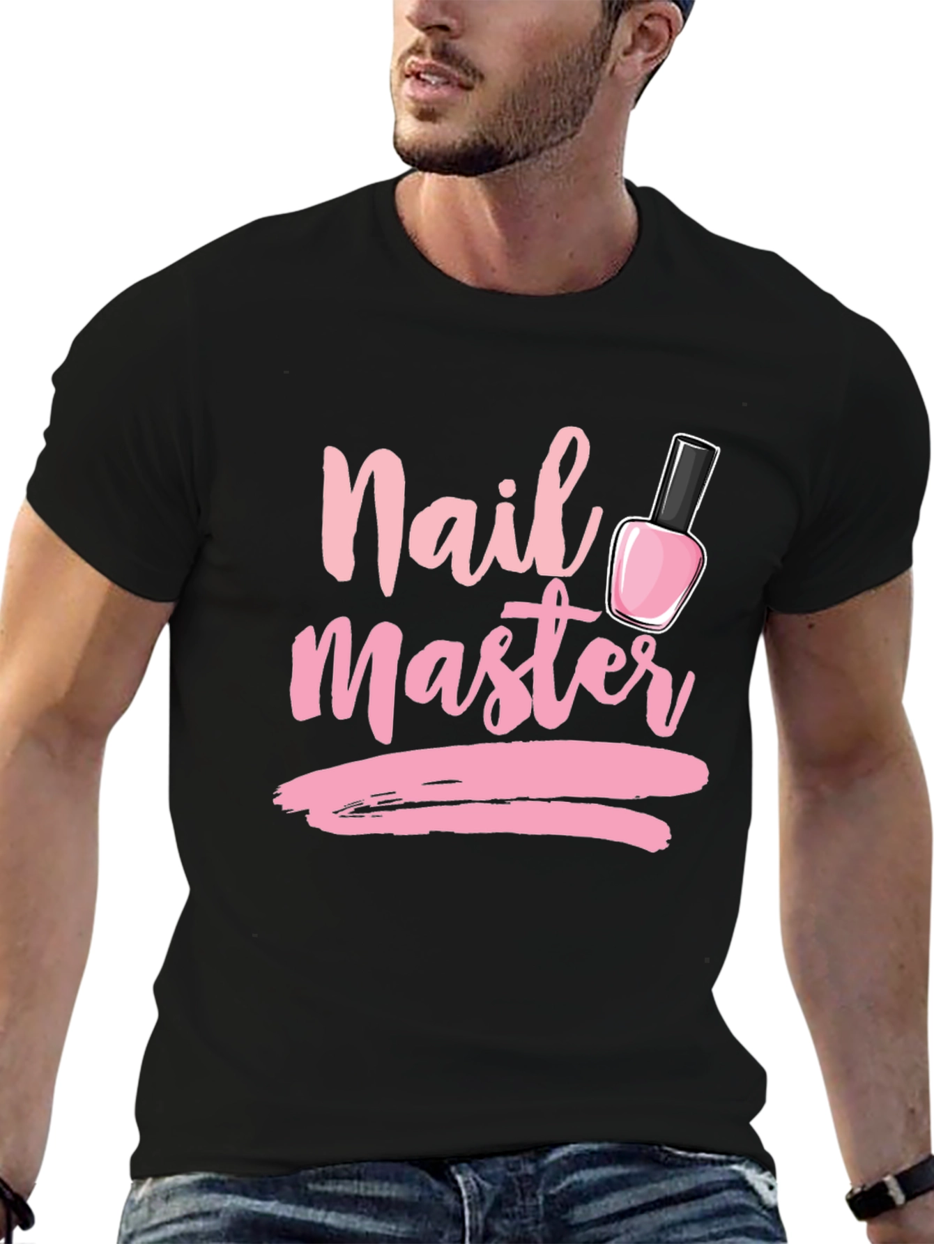 Black Nail Master T-Shirt - Stylish Manicure Design view 6