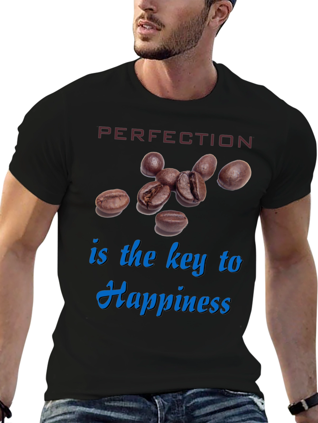 Black Perfection is Key Coffee Graphic Tee view 6