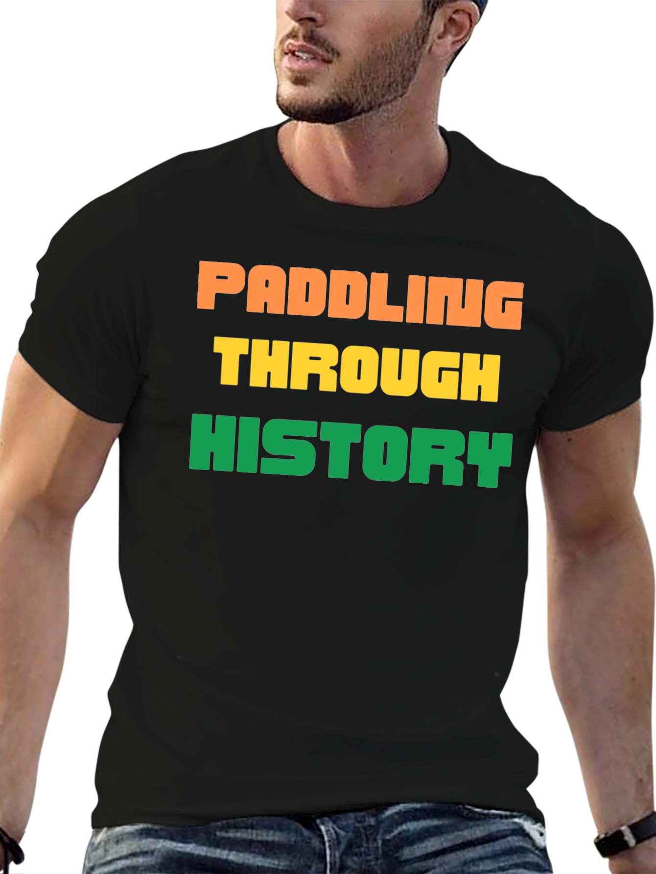 Black Paddling Through History Tee view 6