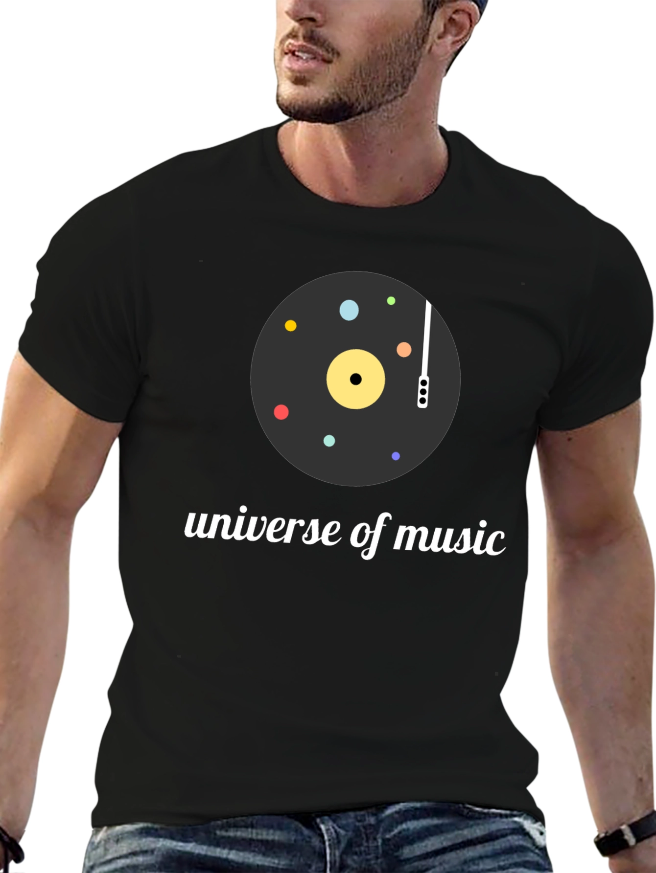 Universe of Music Black Graphic Tee - 6
