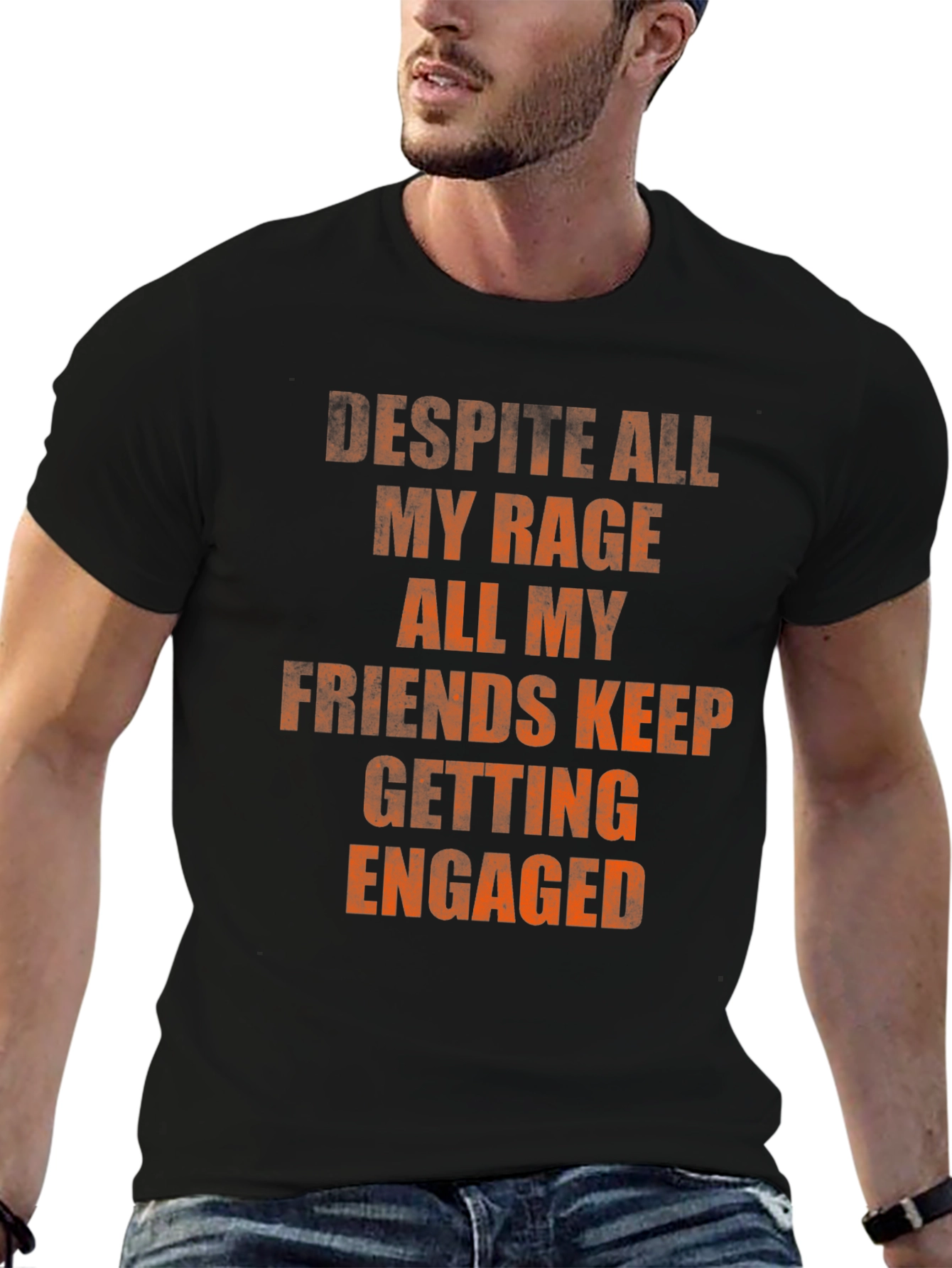 Black Rage Friends Engaged Graphic Tee view 6