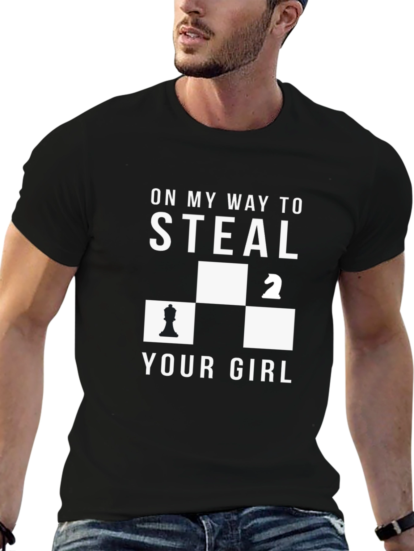 Black Chess Steal Your Girl Graphic Tee view 6
