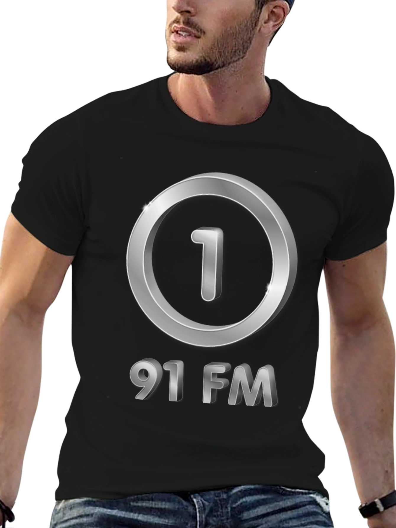 Black 91 FM Graphic T-Shirt - Black view 6