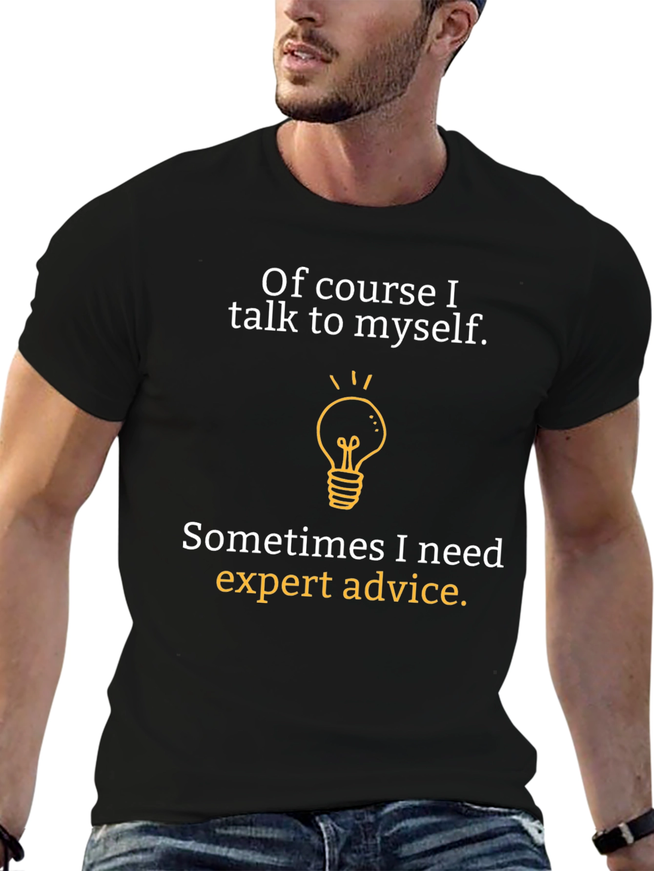 Black Expert Advice T-Shirt - Funny Graphic Tee view 6
