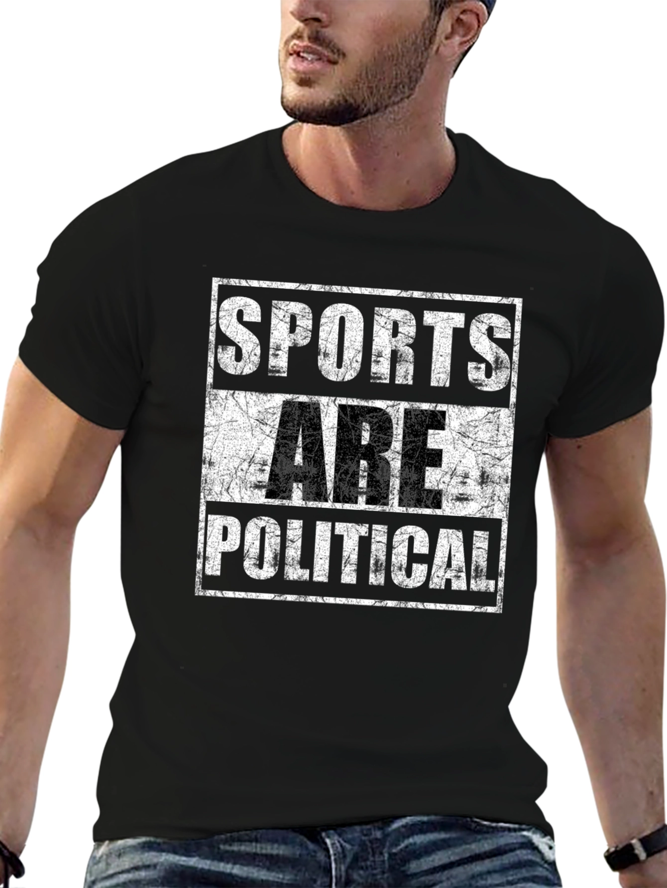 Black Sports Are Political Graphic T-Shirt view 6