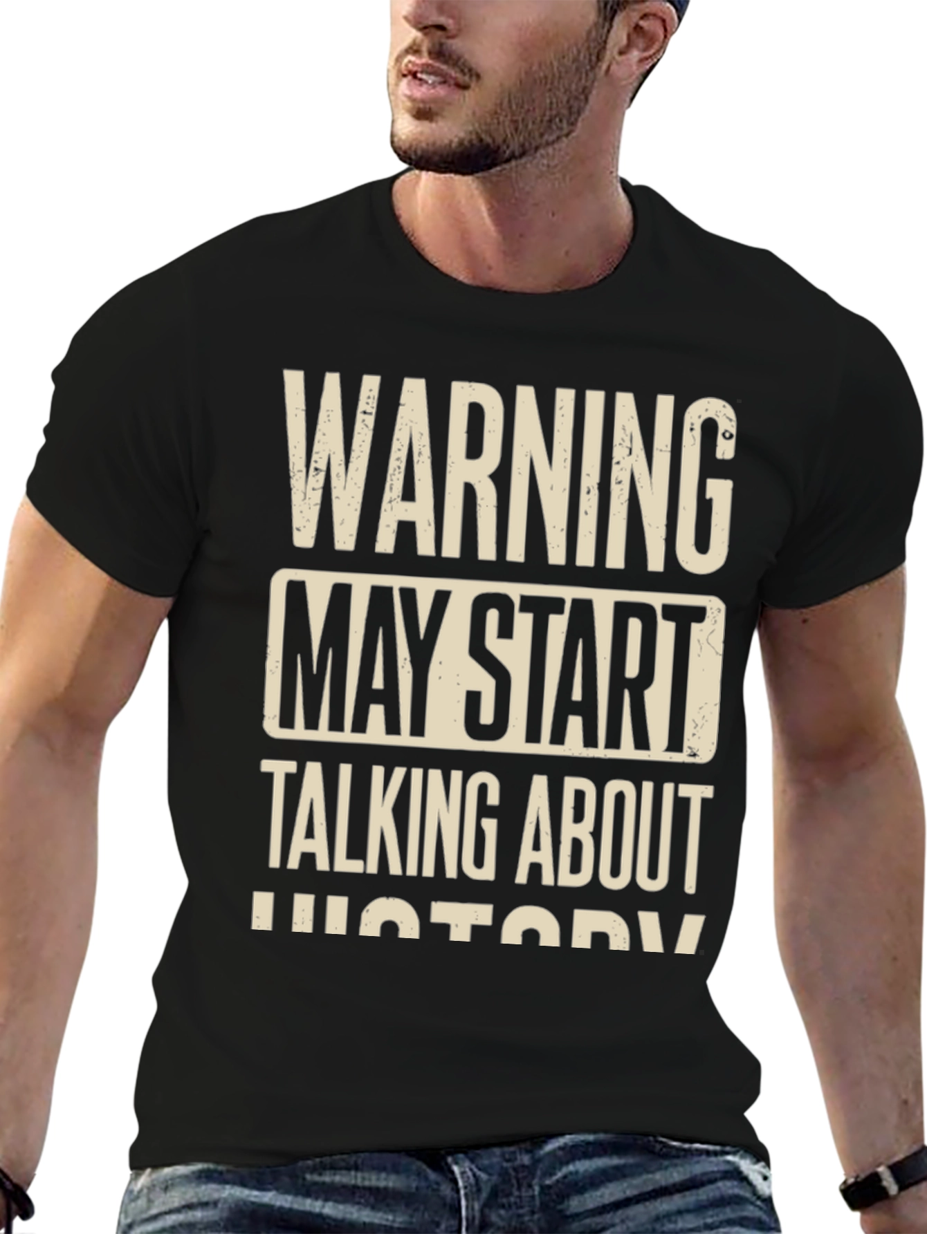 Black Warning May Start Talking About History T-Shirt view 6