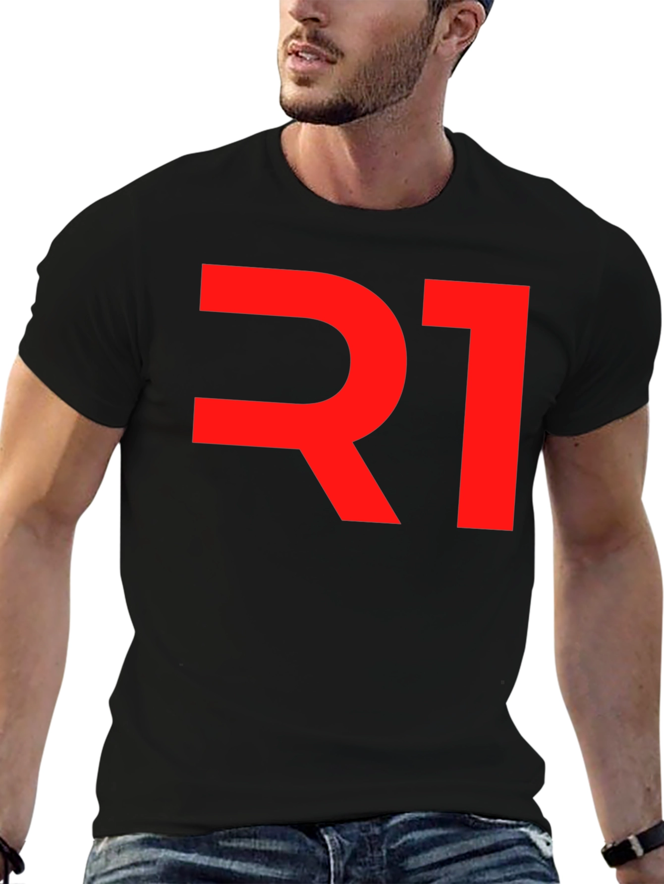 Black Bold R1 Graphic Tee - Statement Style view 6