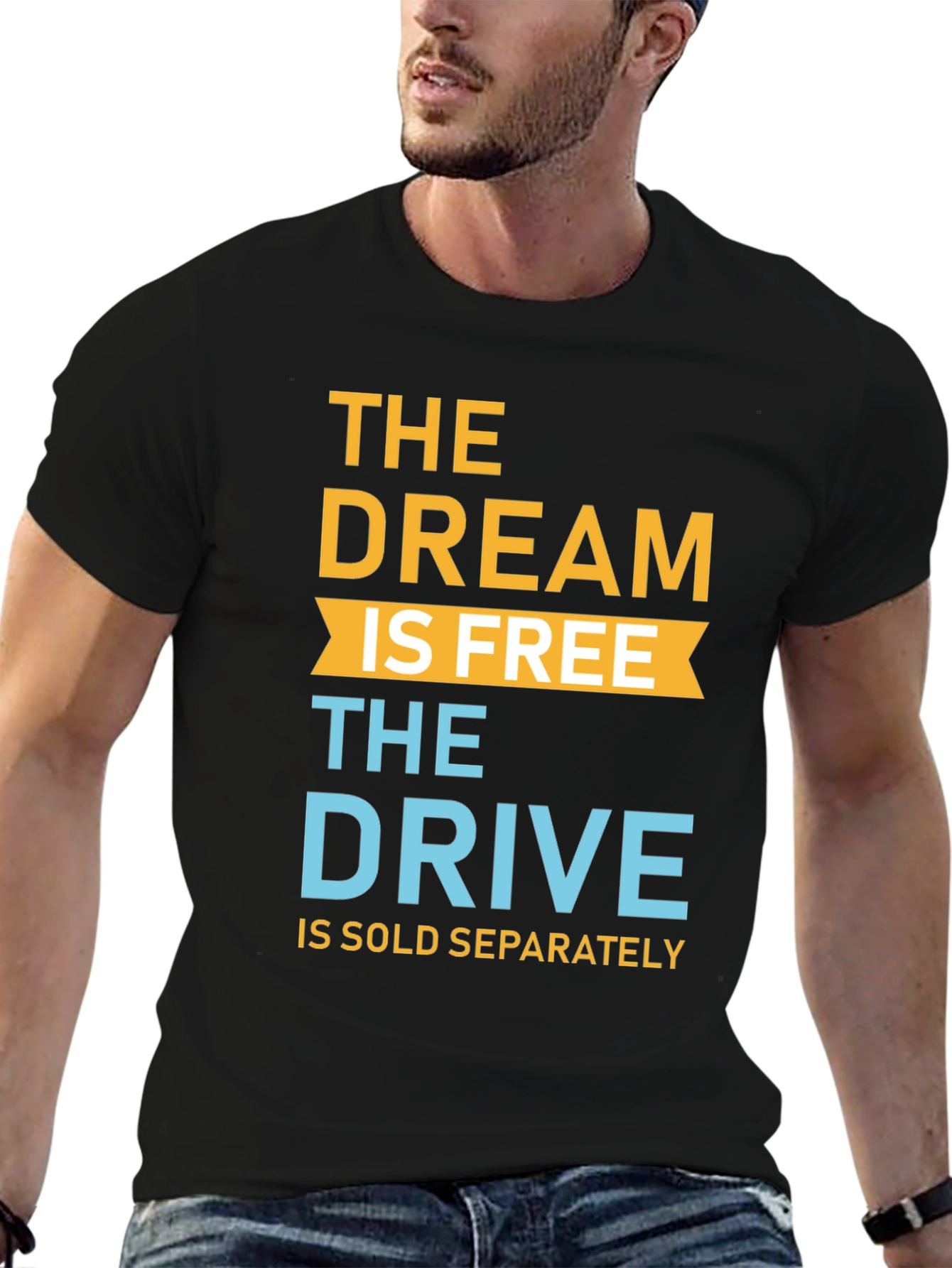 Black Motivational Tee: The Dream Is Free view 6