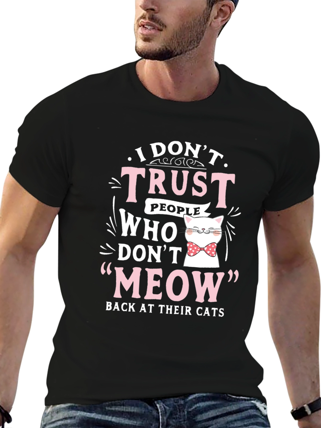 Black I Don't Trust People T-Shirt view 6