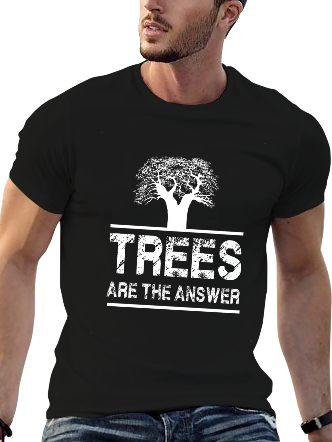 Black Trees Are The Answer Graphic T-Shirt view 6