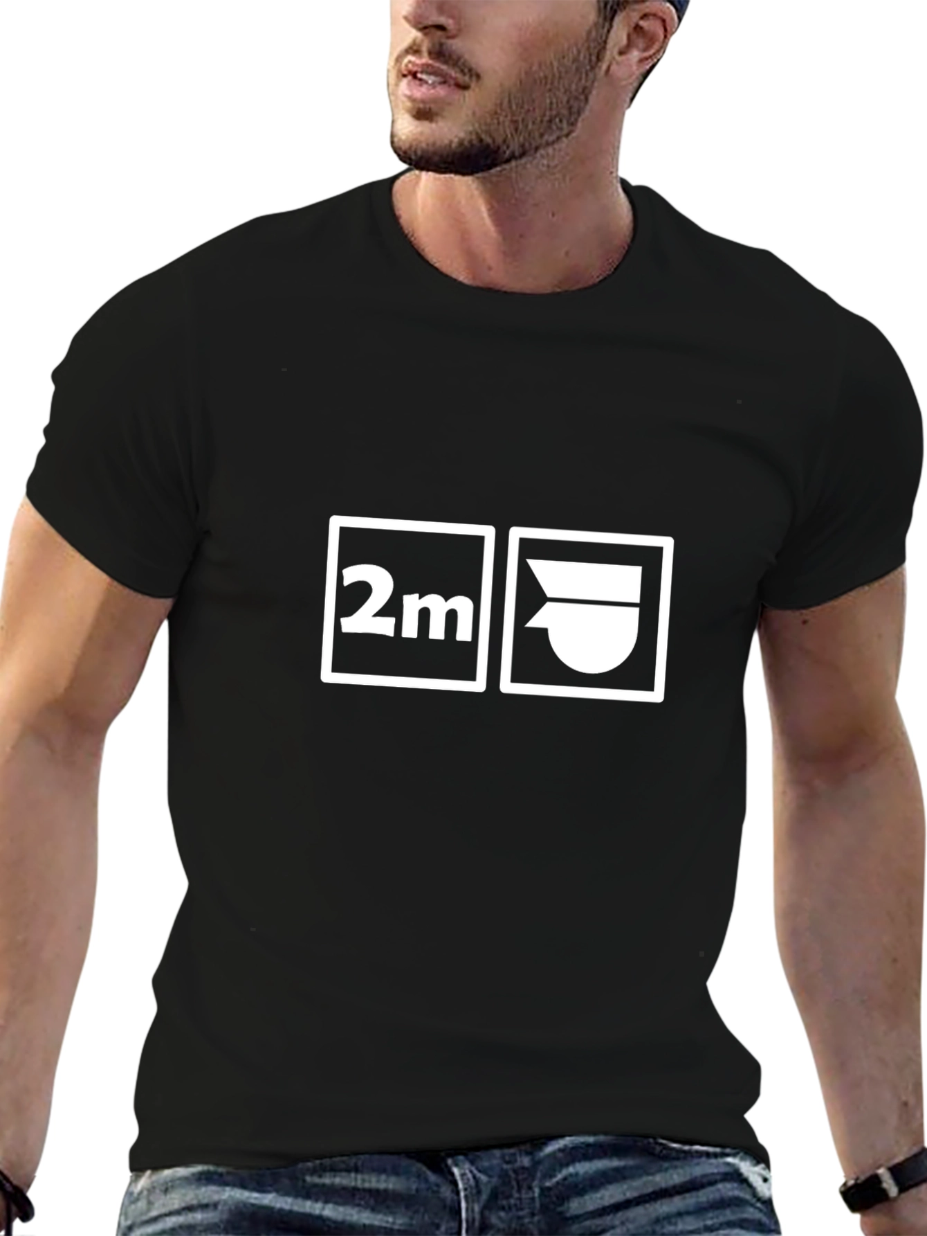 Black 2M T-Shirt - Bold Graphic Design view 6