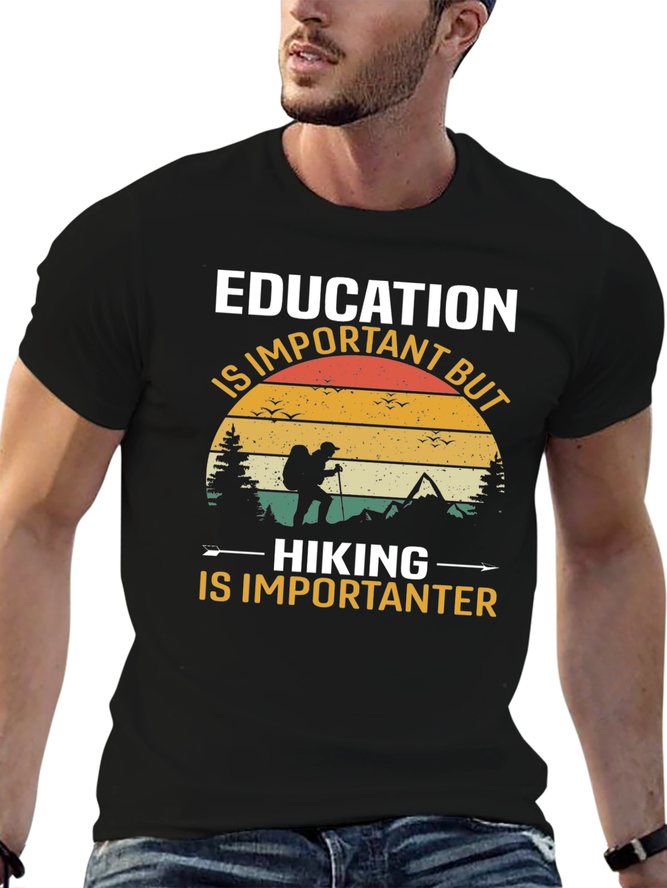 Black Education vs Hiking Tee view 6