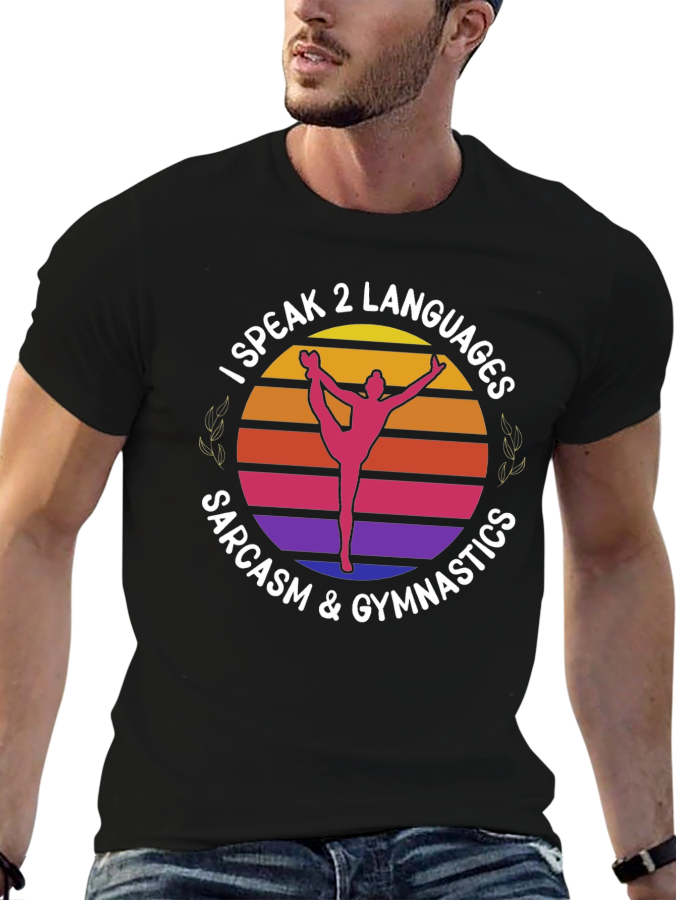 Black Sarcasm & Gymnastics T-Shirt view 6