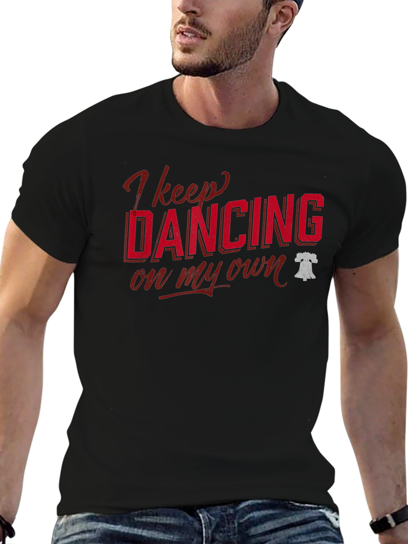 Black I Keep Dancing On My Own Graphic Tee view 6