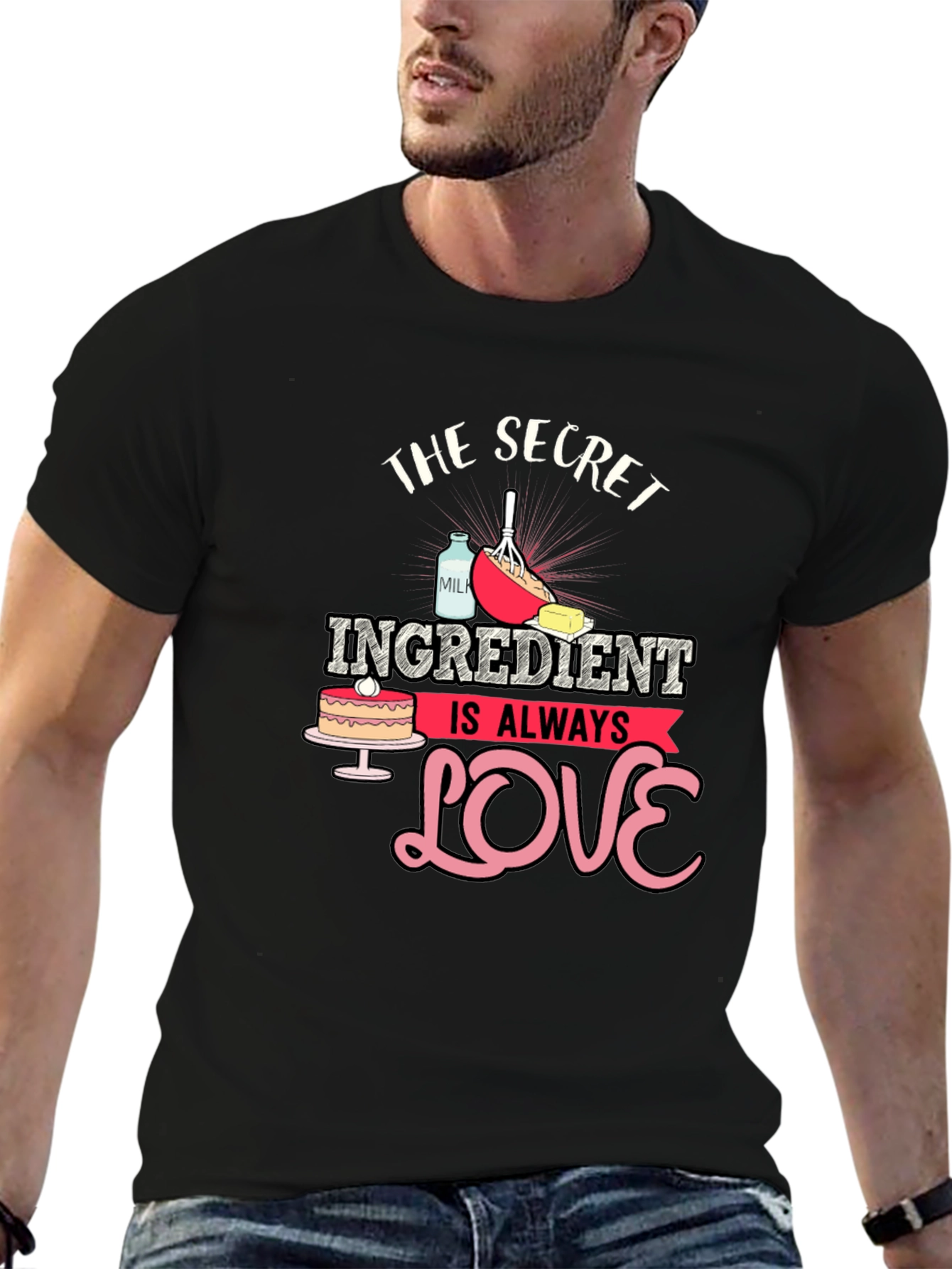 Black Secret Ingredient Love Black T-Shirt view 6