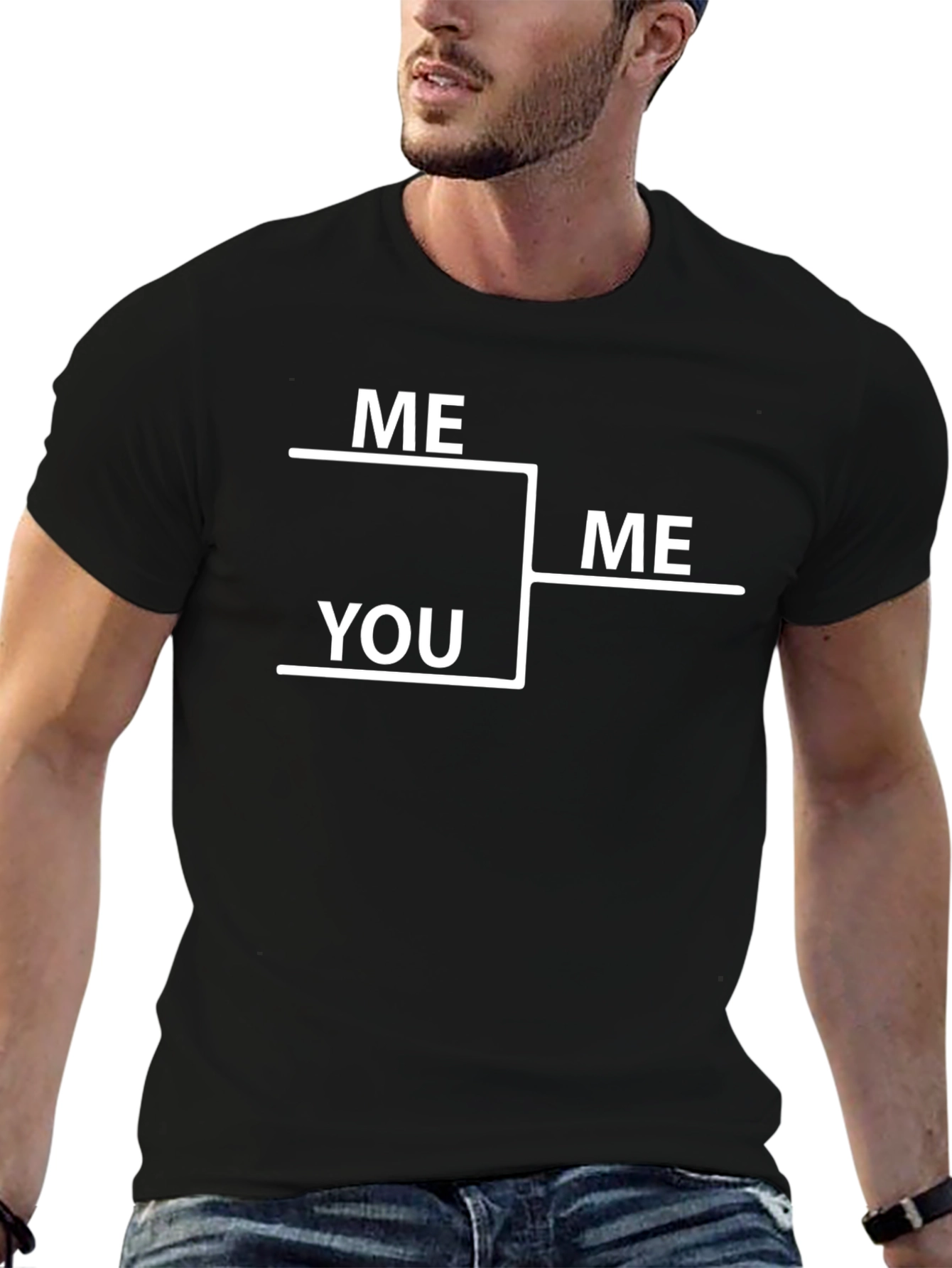 Black Me vs You Bracket T-Shirt - Winner is Me! view 6