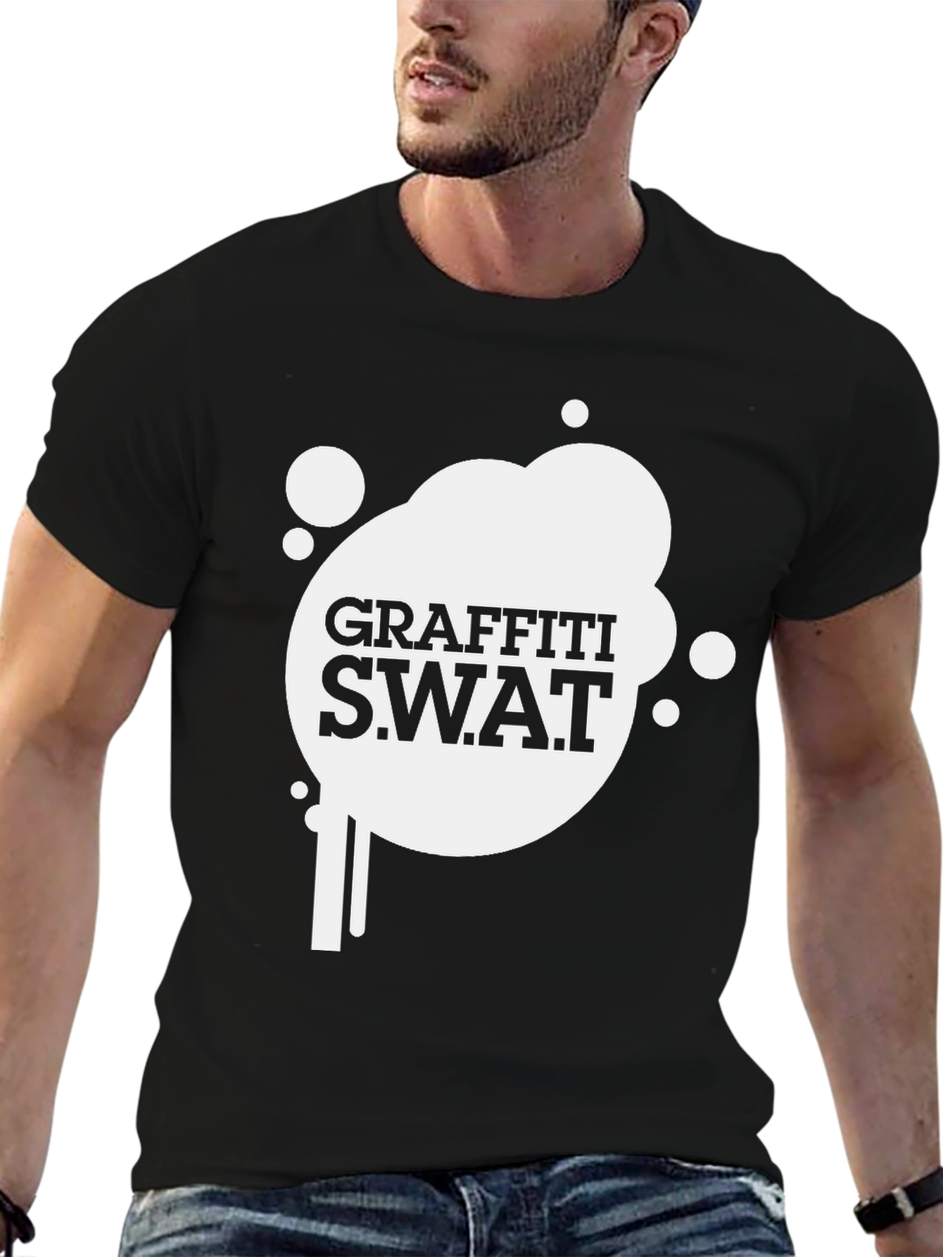 Black Graffiti S.W.A.T. Black Tee view 6