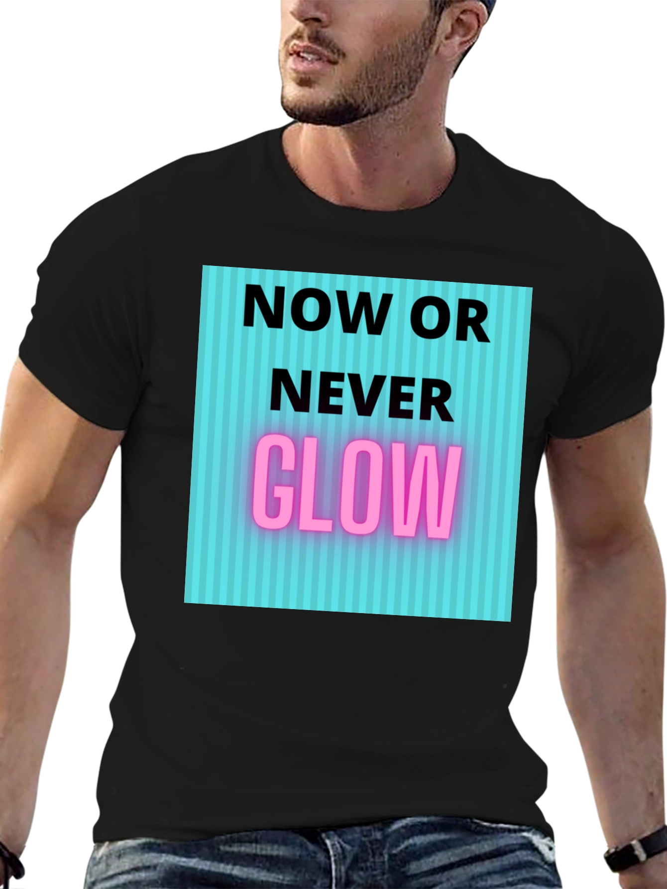 Black Now or Never Glow T-Shirt view 6