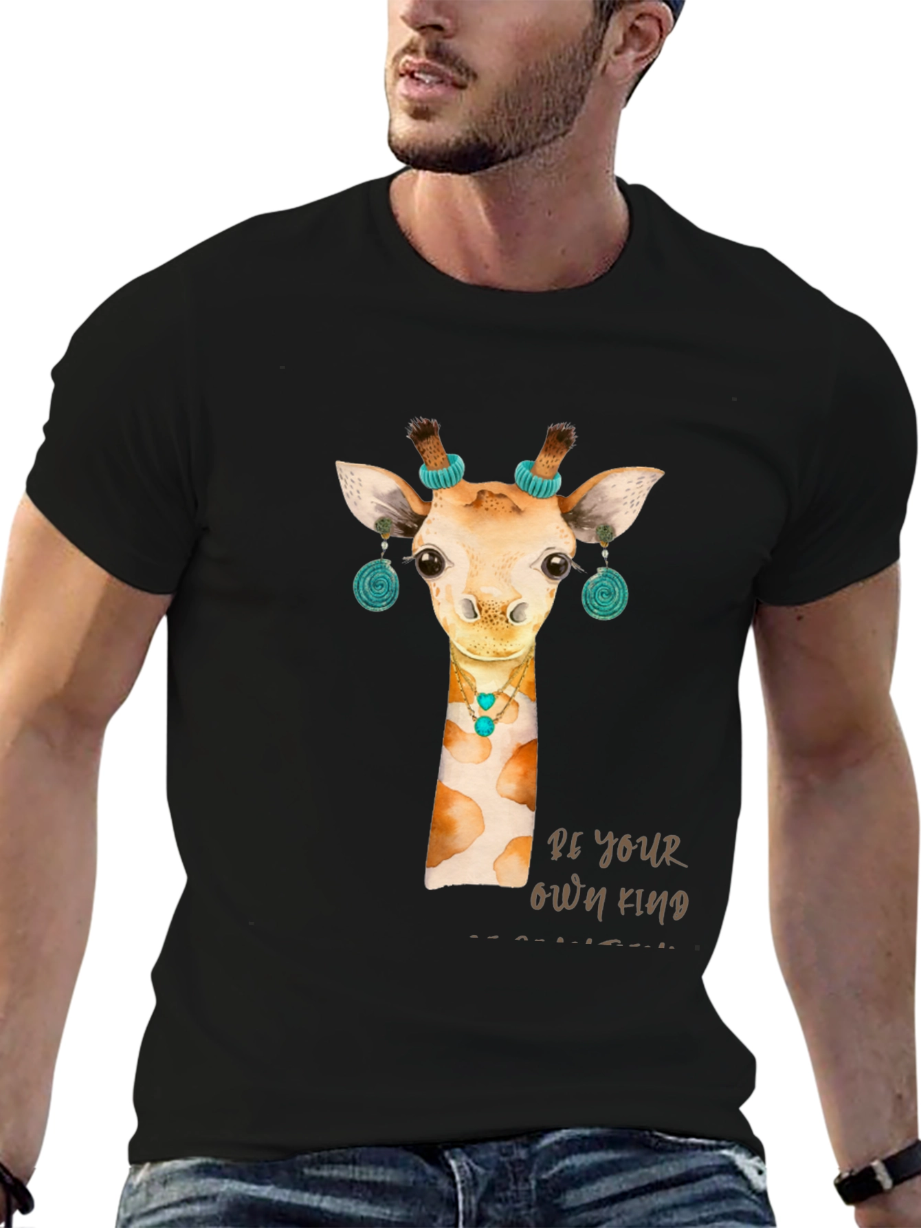 Black Giraffe T-Shirt: Be Your Own Kind view 6
