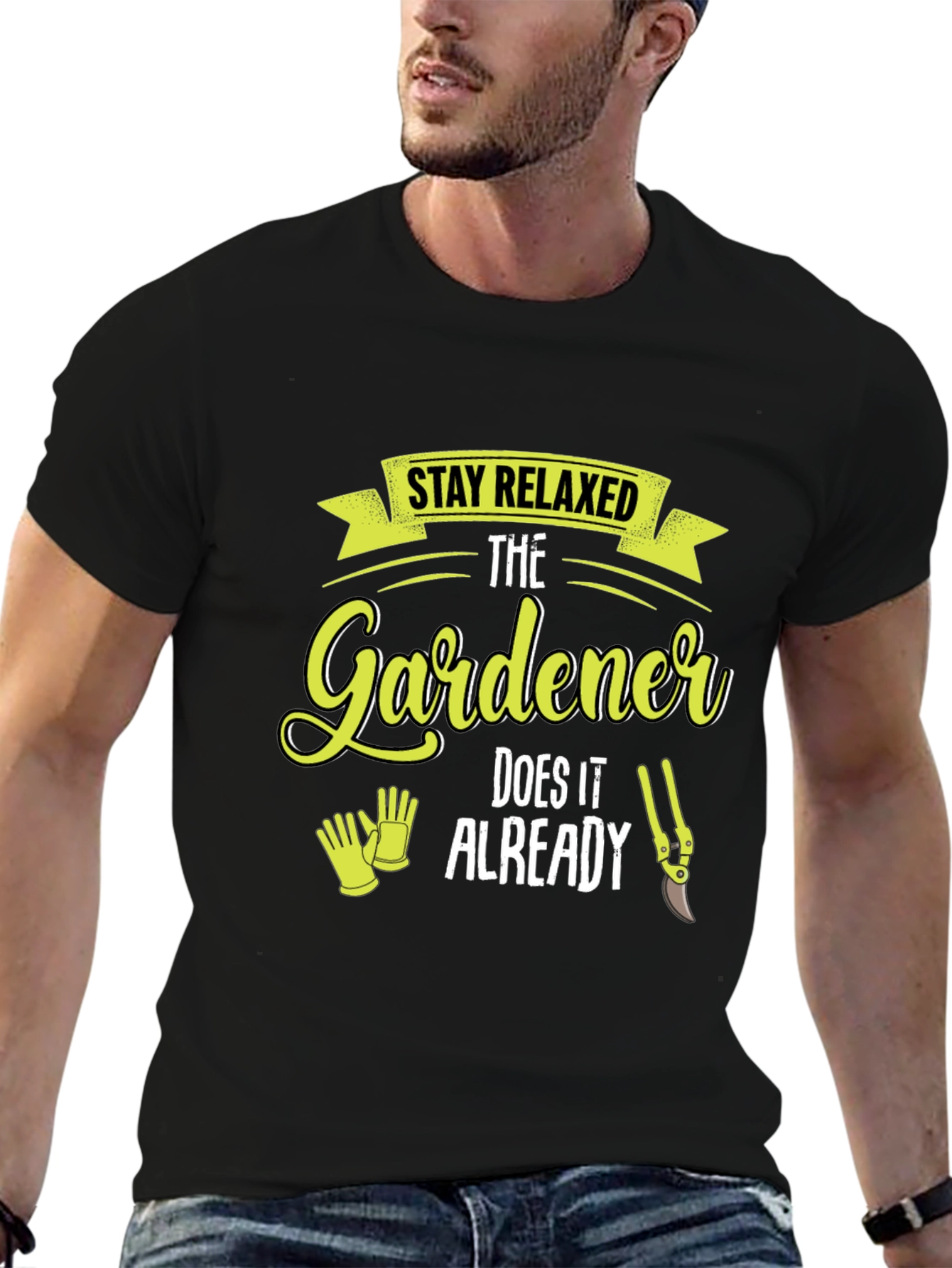 Black Stay Relaxed Gardener T-Shirt - Gardening Apparel view 6