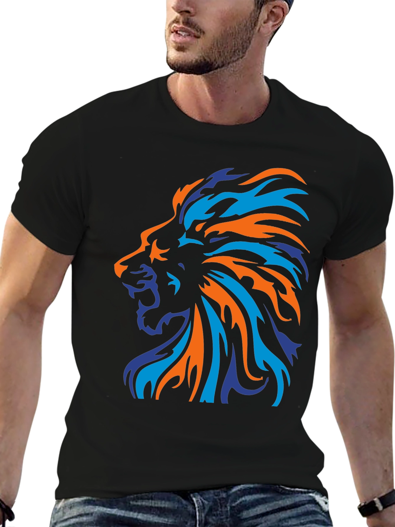 Black Lion Graphic Tee - Bold Style, Soft Comfort view 6