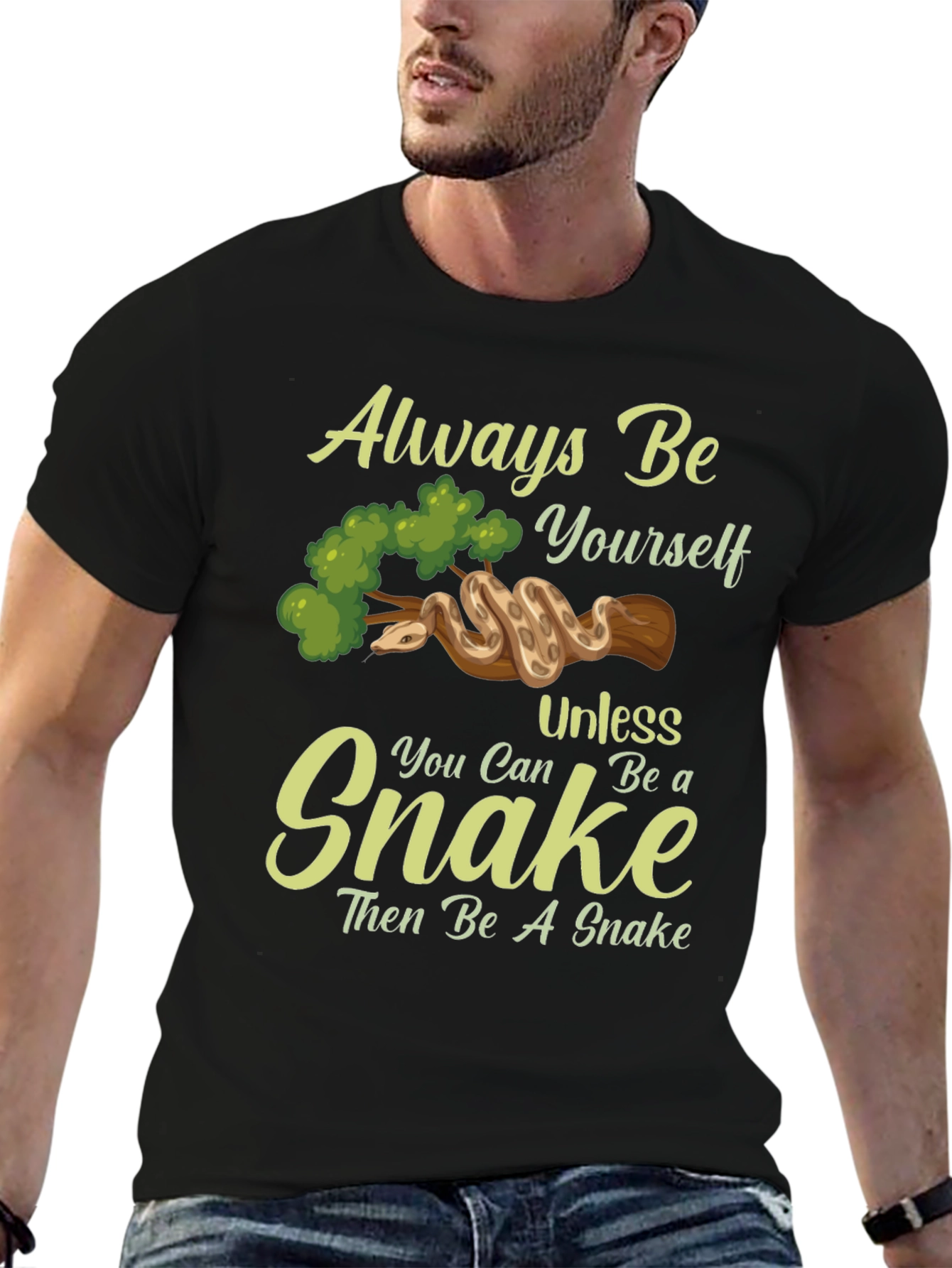 Black Always Be Yourself Unless You Can Be A Snake T-Shirt view 6