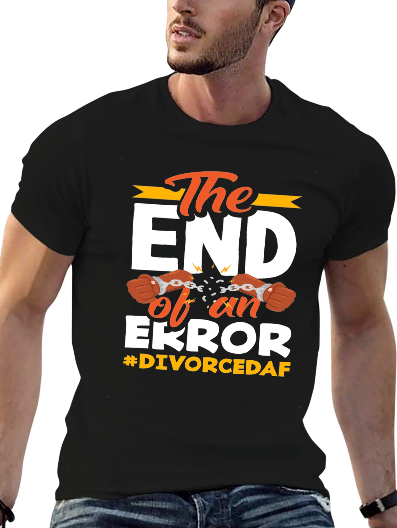 Black The End of an Error Divorced T-Shirt view 6