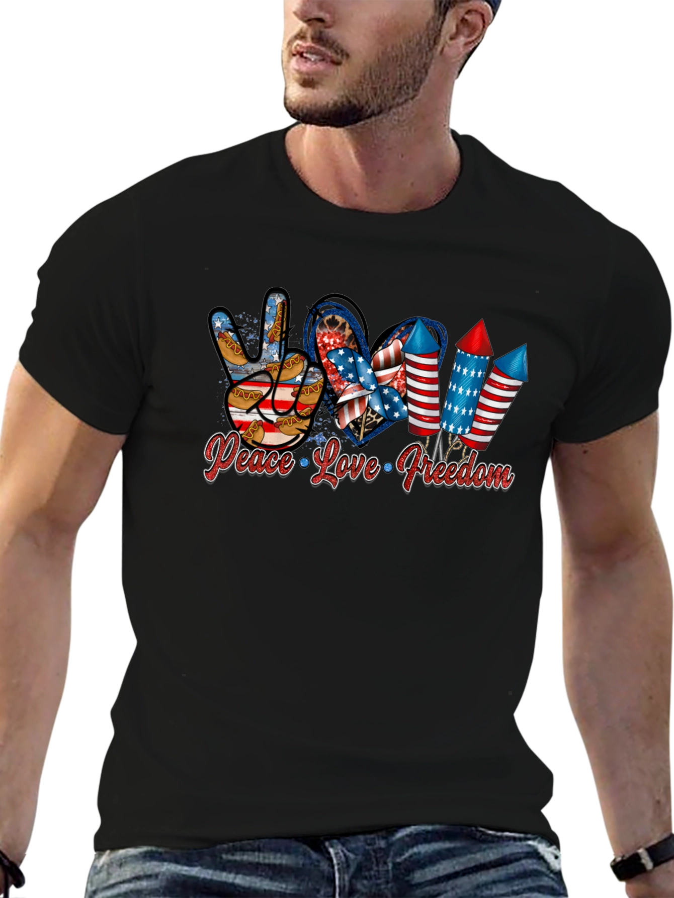 Peace Love Freedom Patriotic T-Shirt - 6