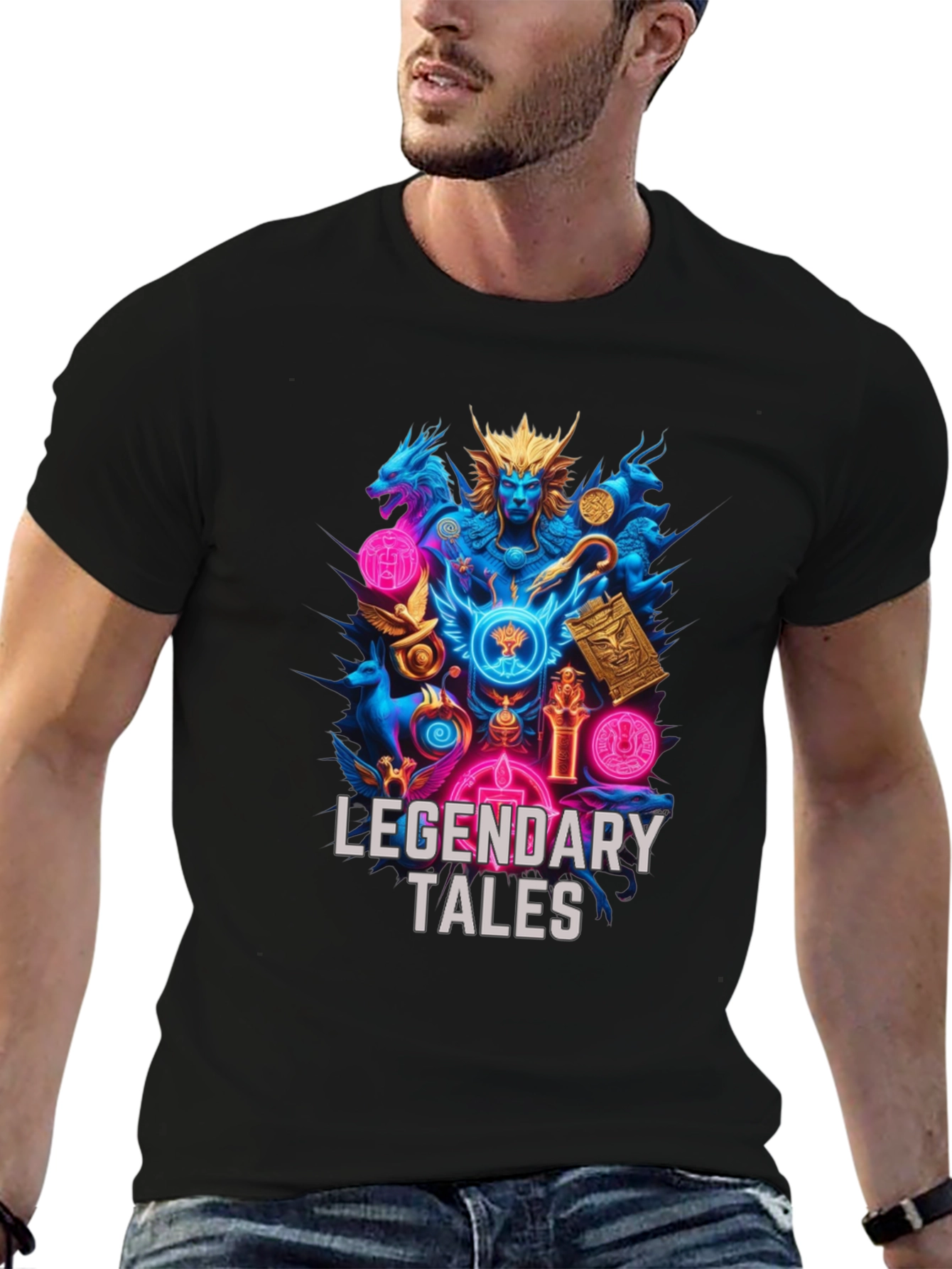Black Legendary Tales Graphic Tee view 6