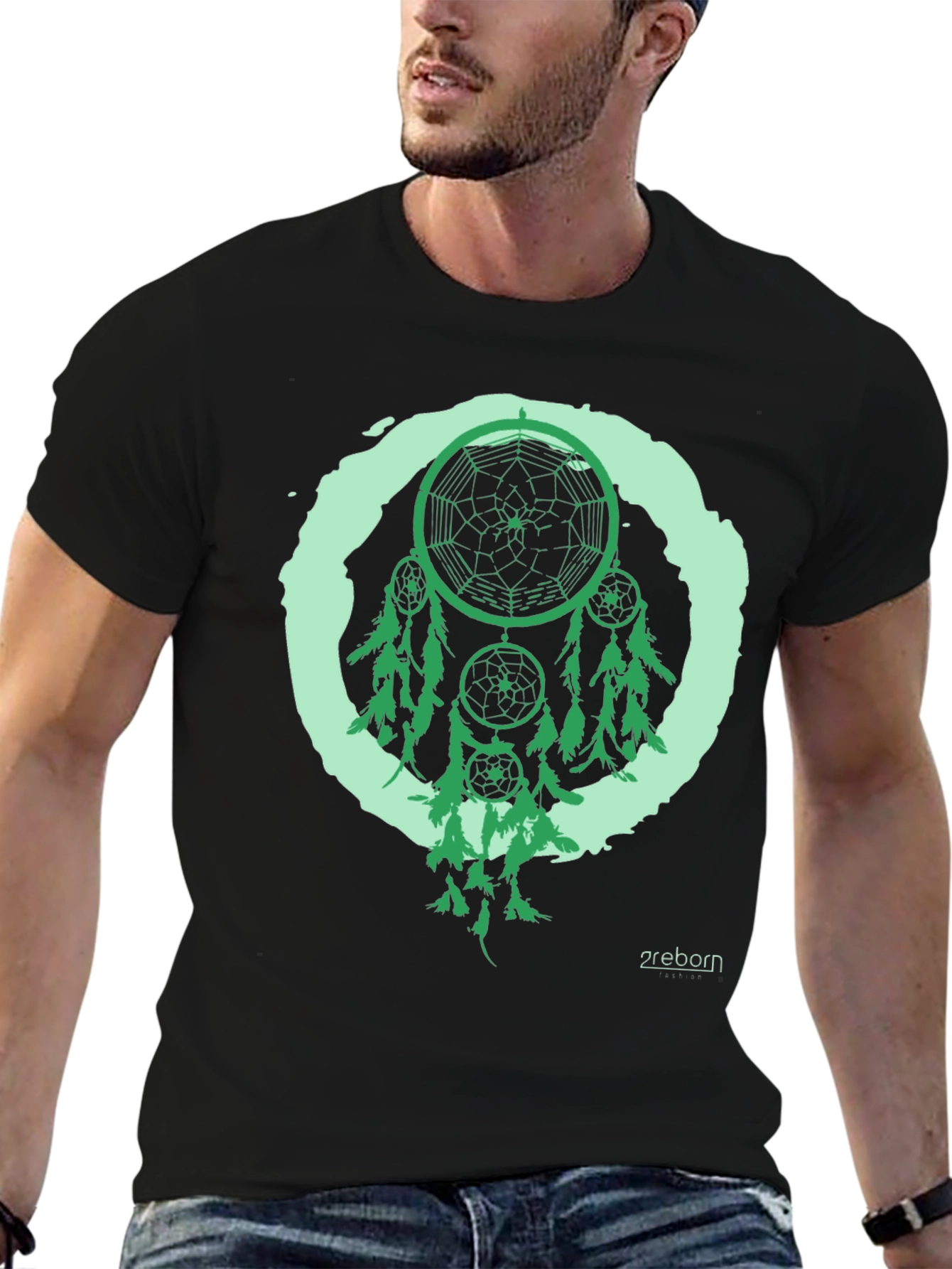 Black Dreamcatcher Graphic Tee - Black view 6