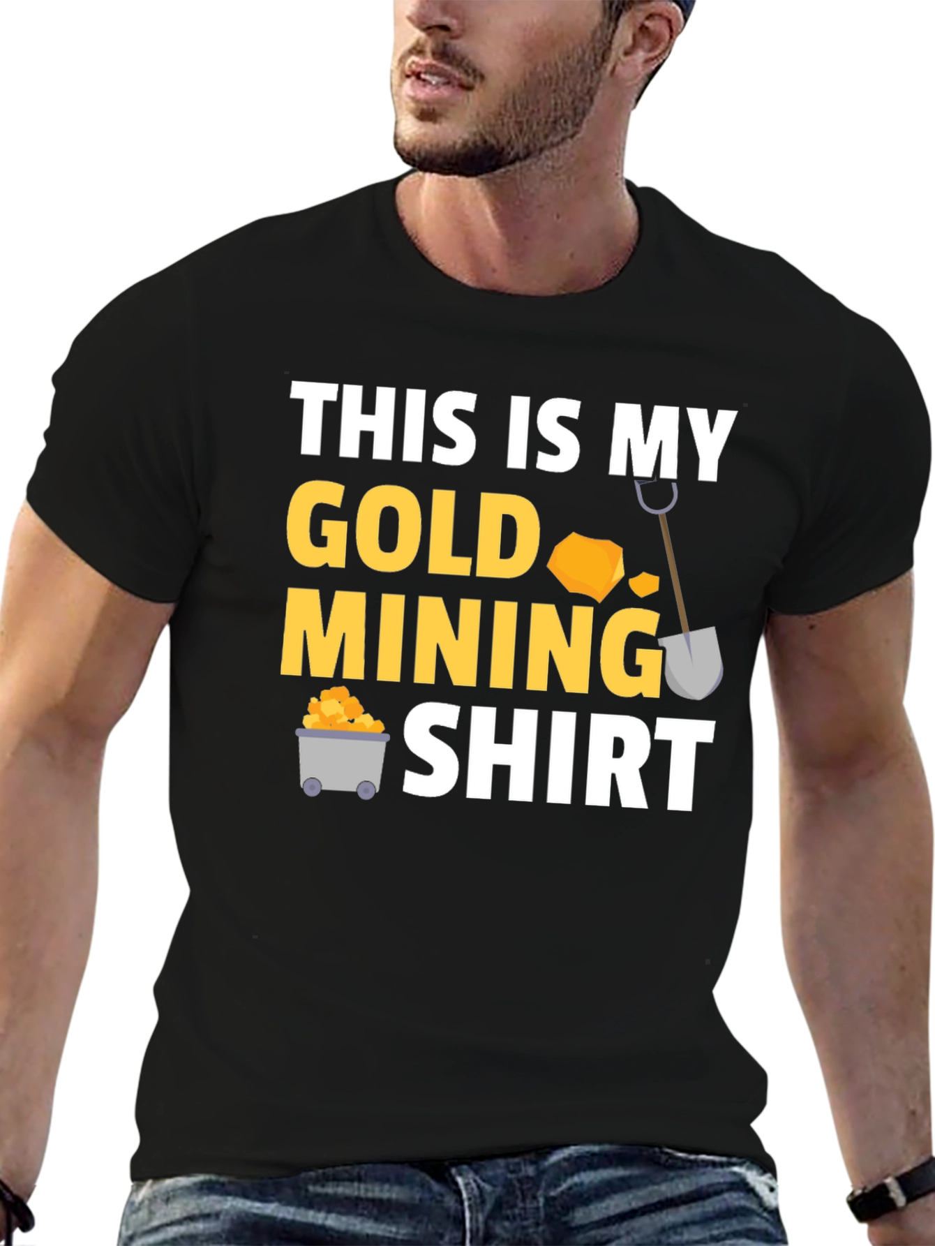 Black Gold Mining Shirt - Funny Mining T-Shirt view 6