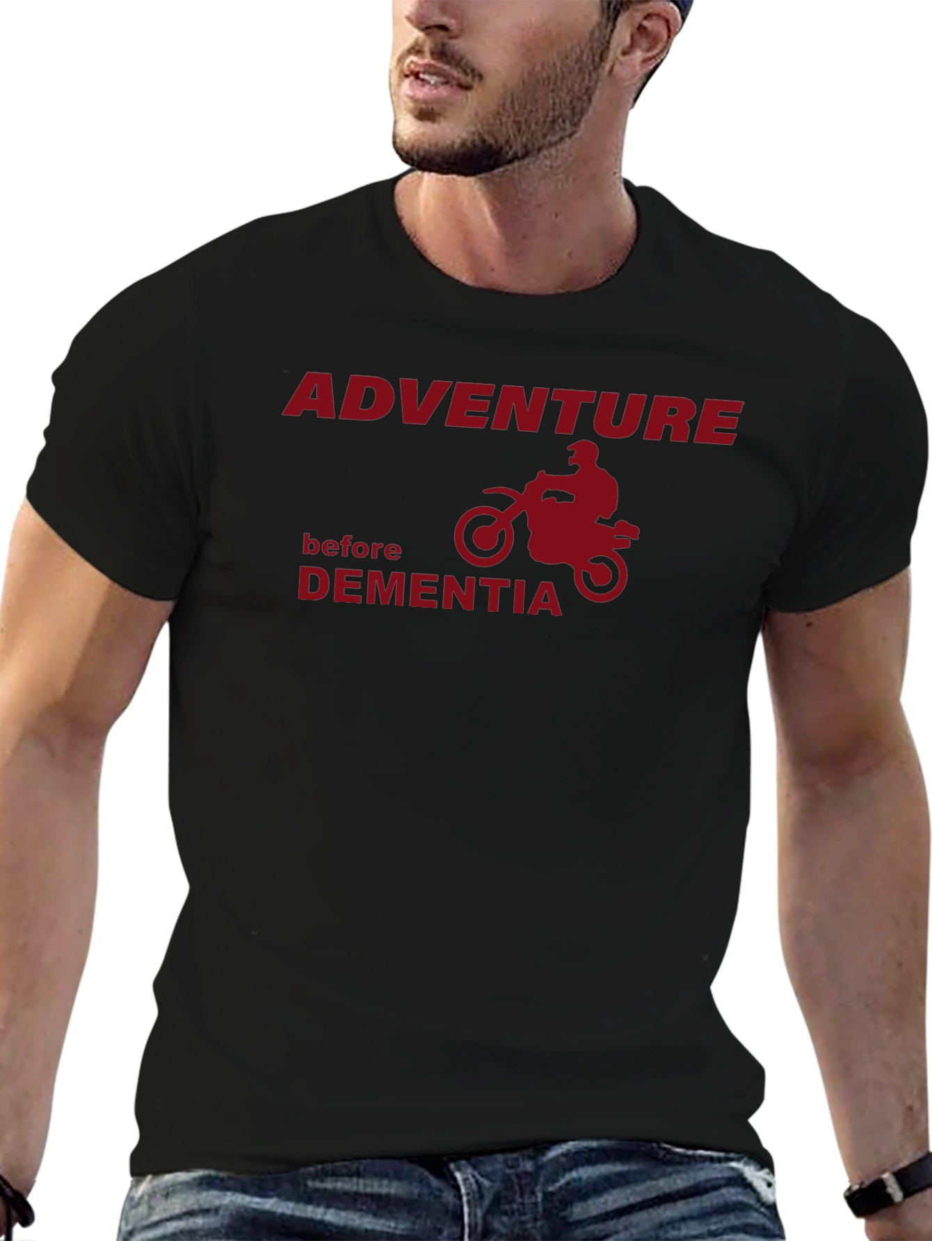 Black Adventure Before Dementia T-Shirt view 6