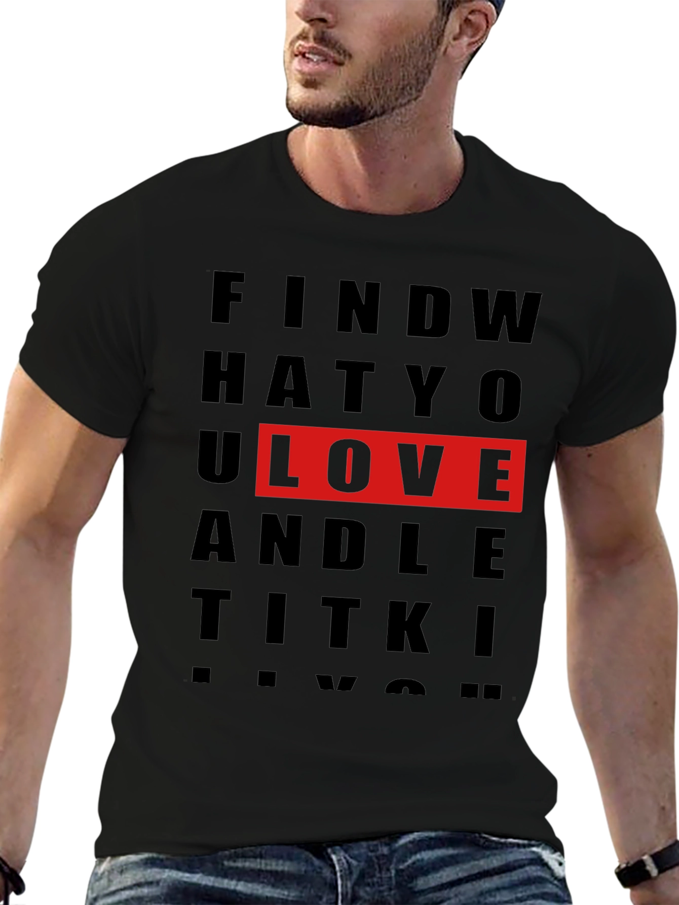 Black Find What You Love Graphic T-Shirt view 6