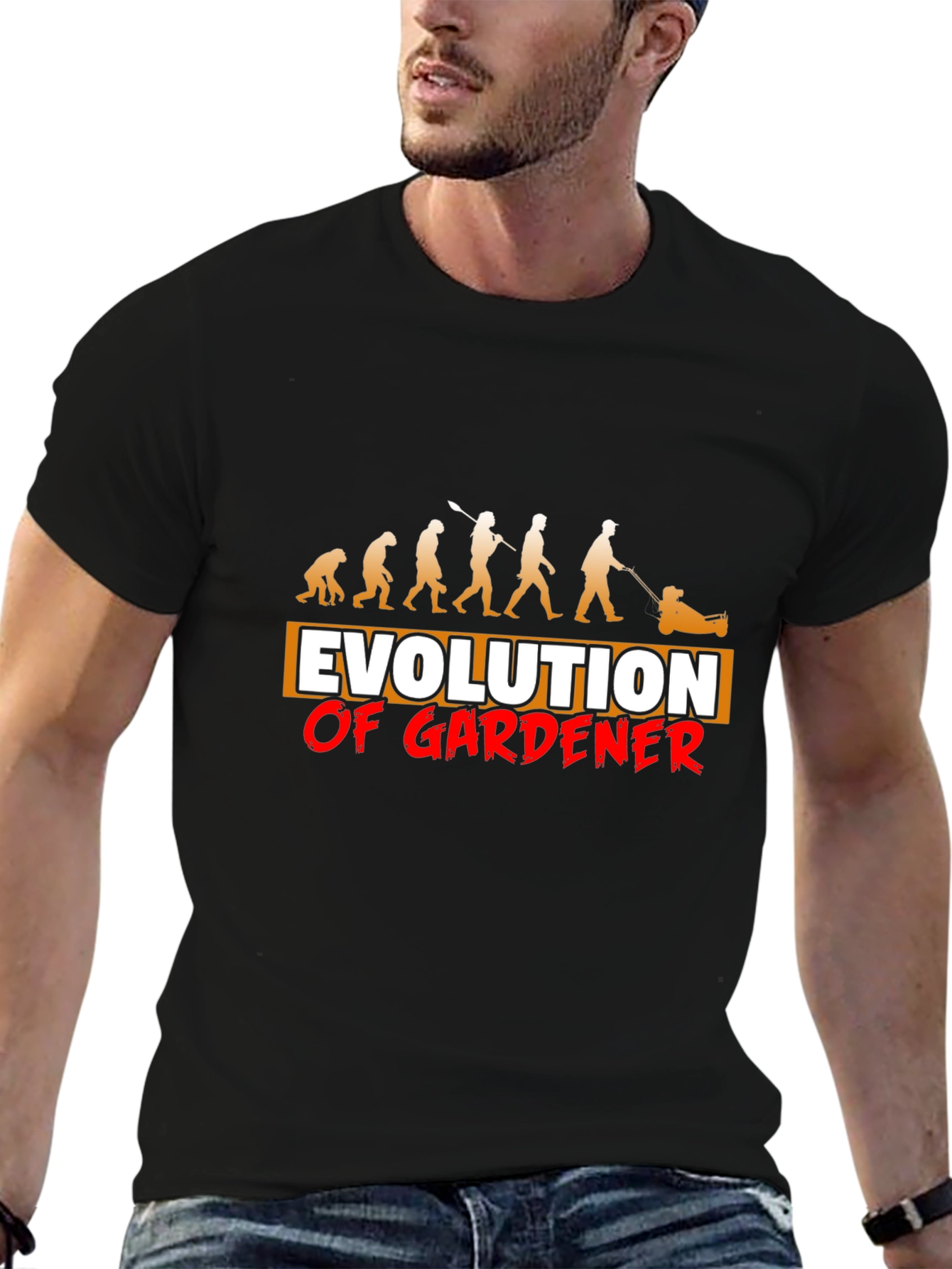 Black Evolution of Gardener Black Graphic Tee view 6