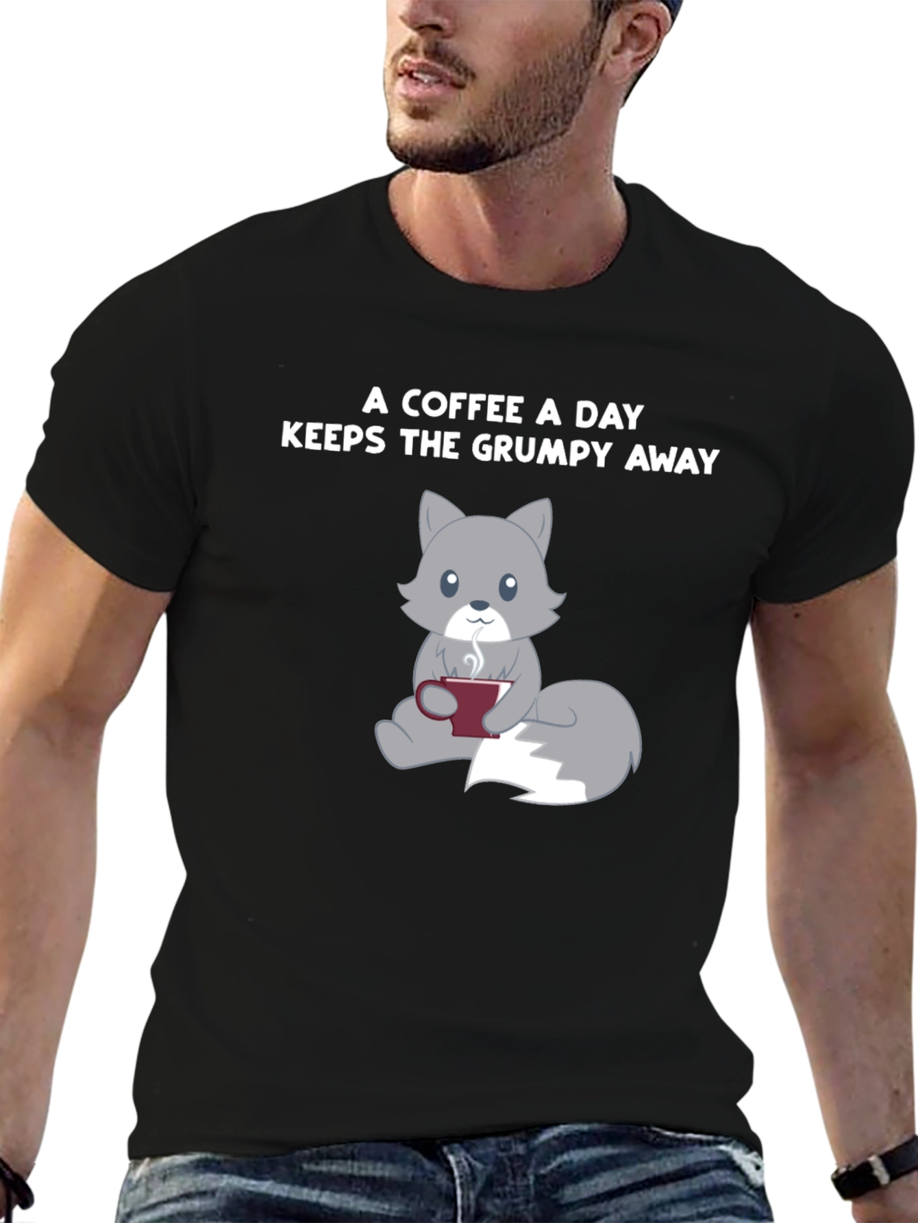 Black Coffee & Grumpy Away T-Shirt view 6