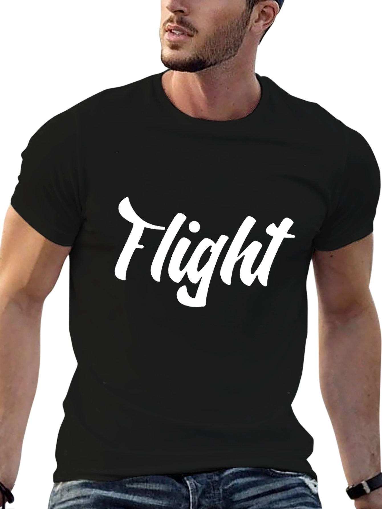 Black Flight Graphic Tee - Premium Soft Cotton T-Shirt view 6