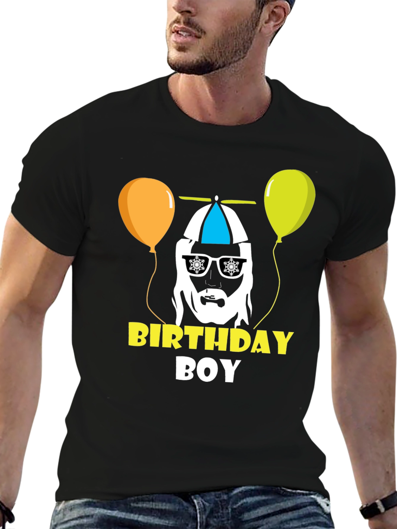 Black Birthday Boy Graphic Tee - Fun Party Shirt view 6