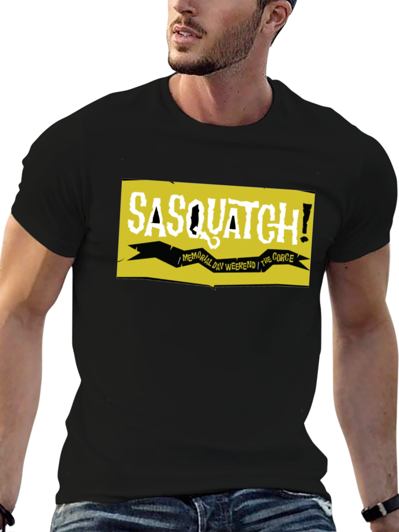Black Sasquatch! Memorial Day Weekend Graphic Tee view 6