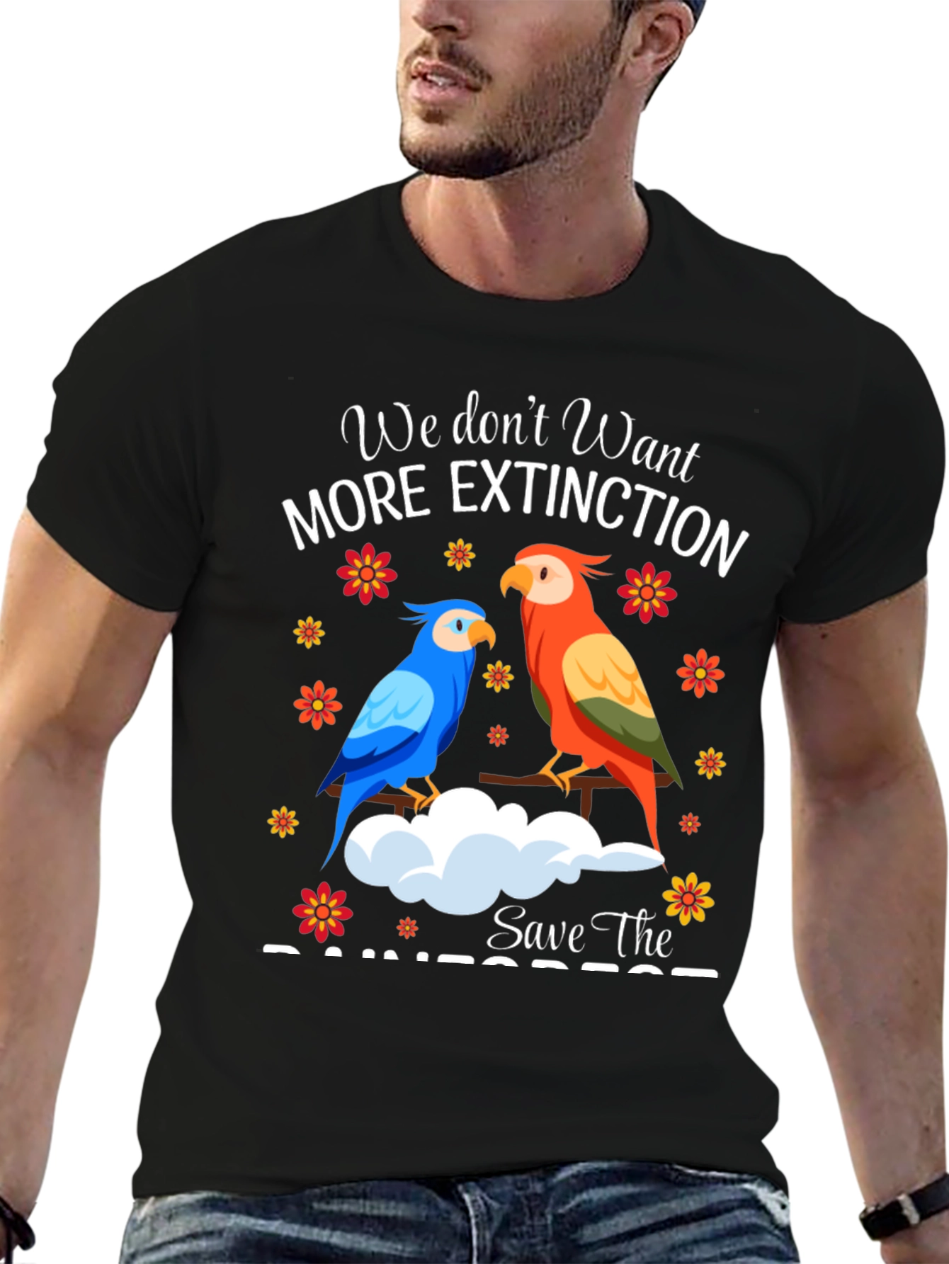 Black Save The Rainforest T-Shirt view 6