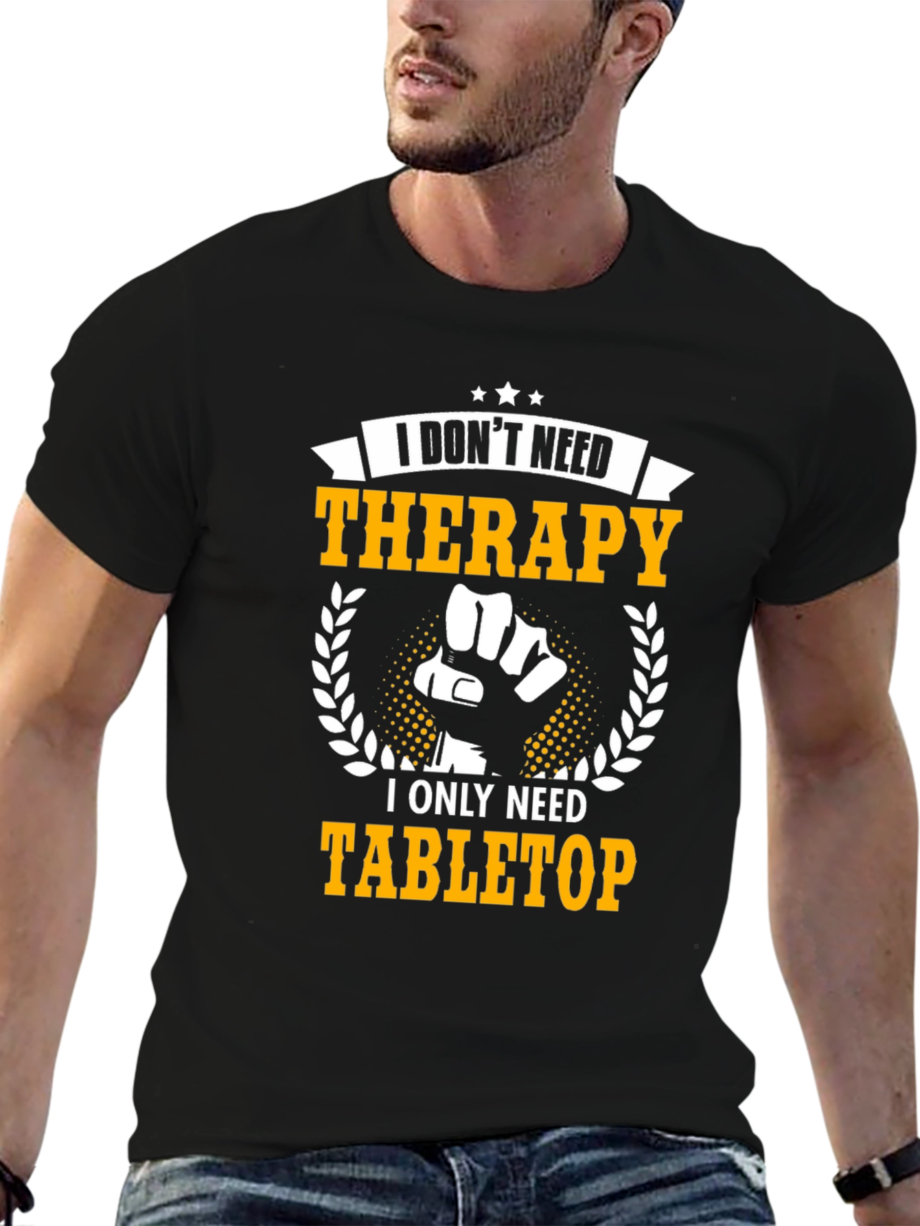 Black Funny Tabletop Gaming T-Shirt view 6