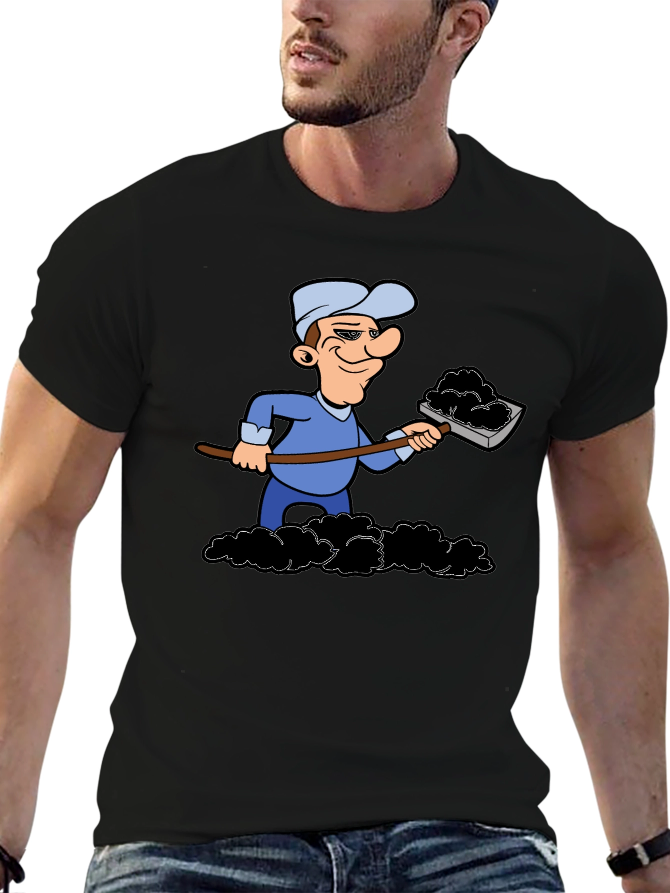 Black Coal Miner Graphic T-Shirt view 6