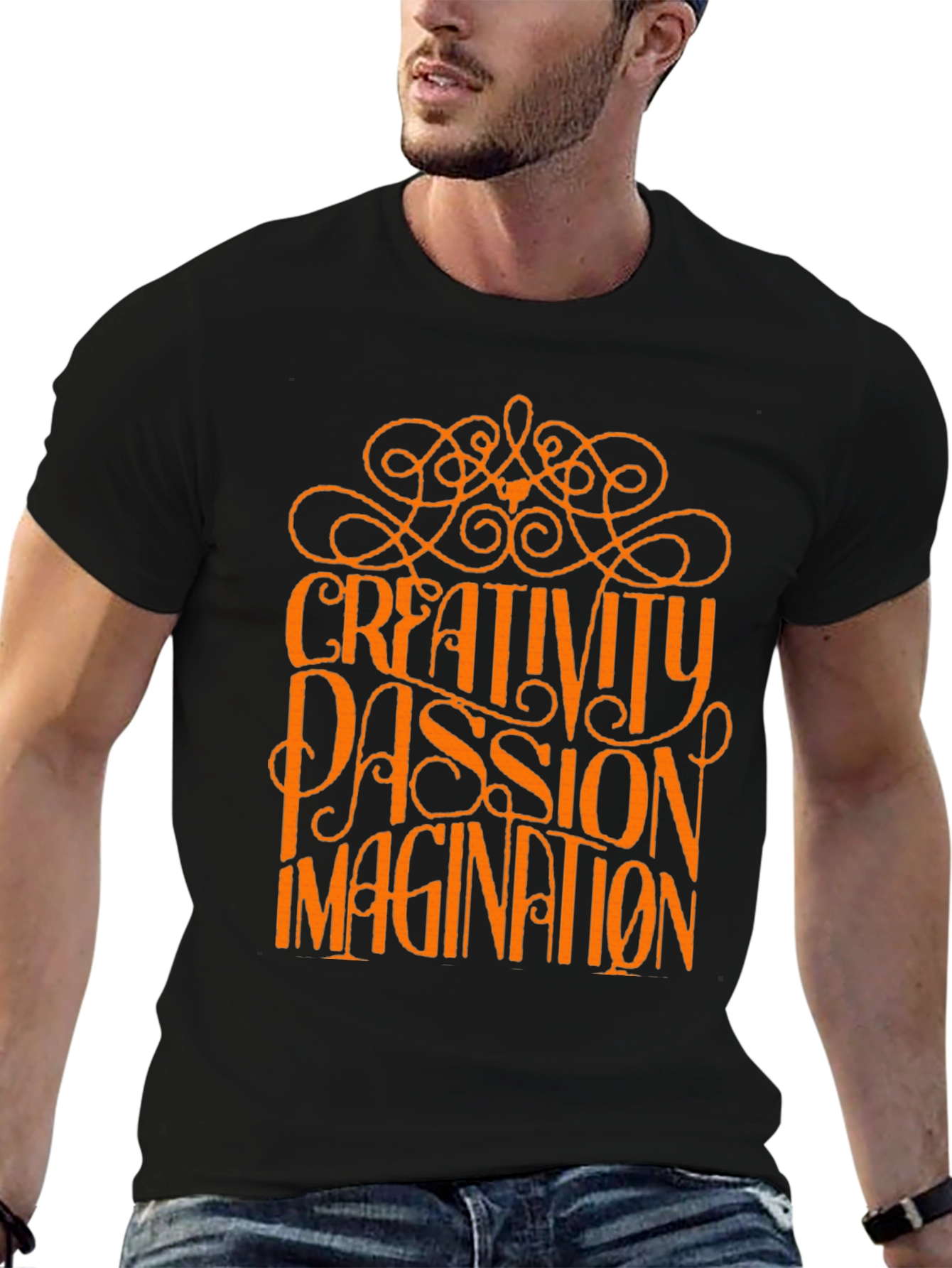 Black Creativity Passion Imagination Graphic Tee view 6