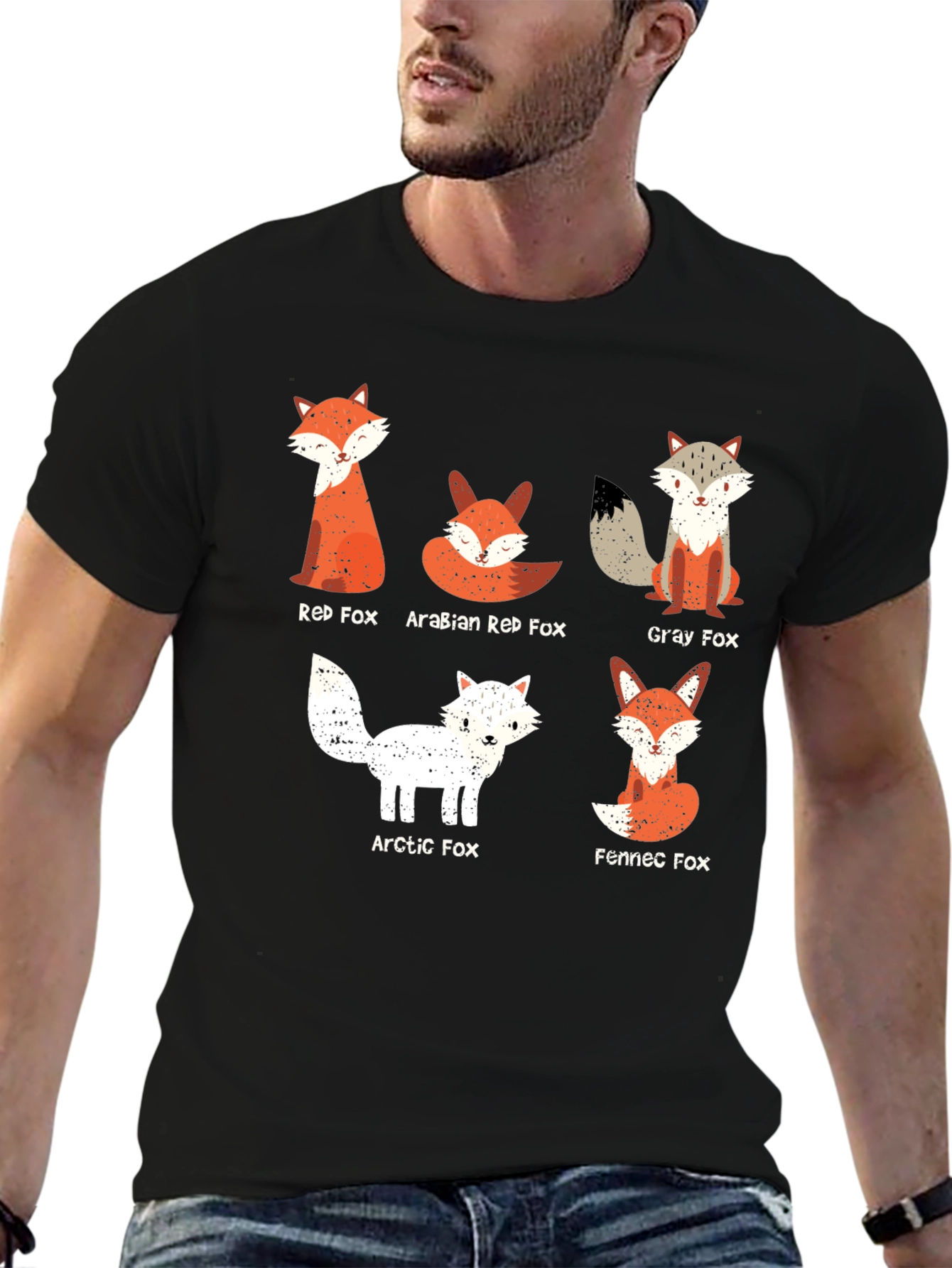Black Fox Breed Graphic Tee - Men's Black Cotton T-Shirt view 6