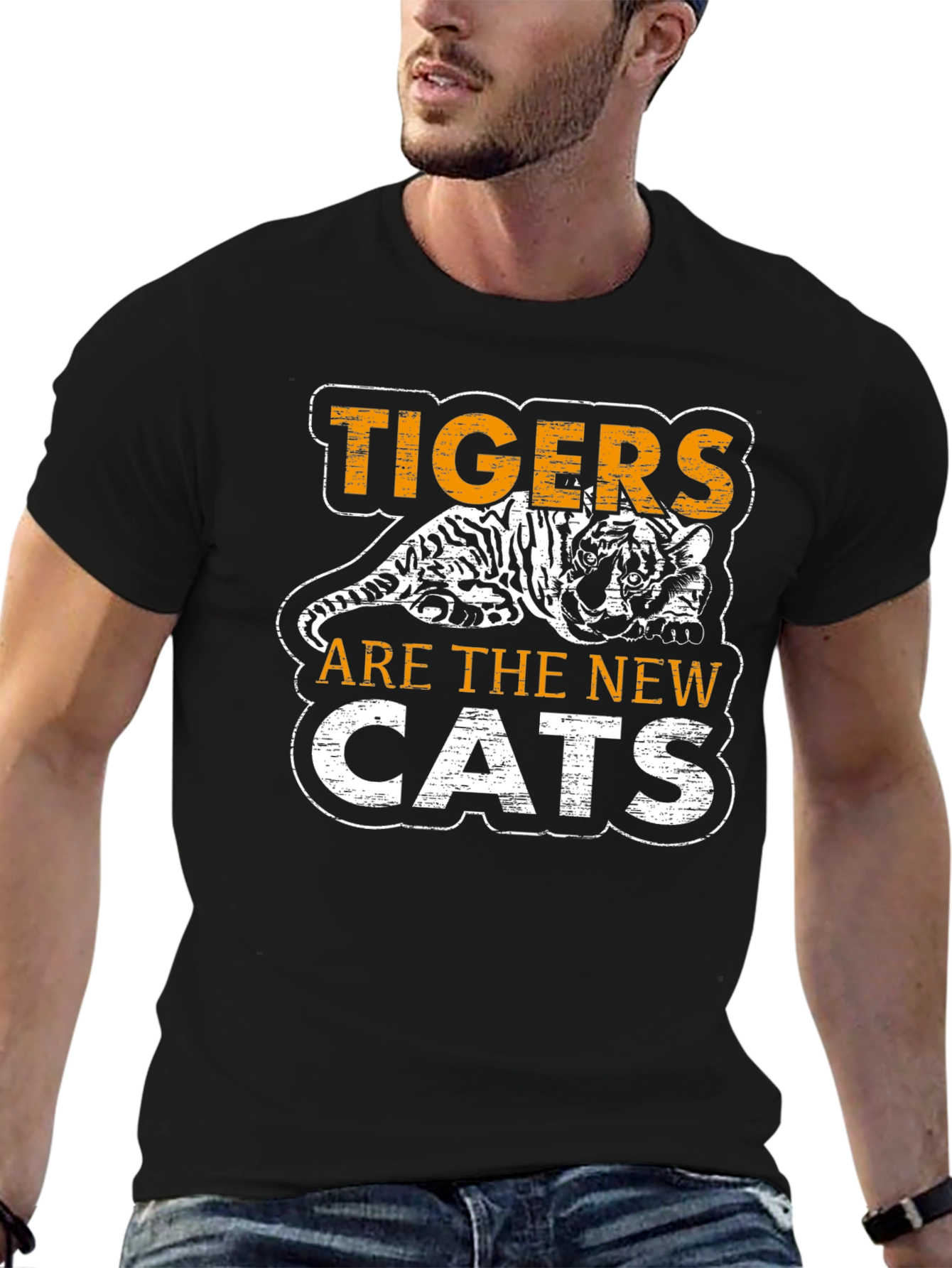 Black Tigers are the New Cats Graphic T-Shirt view 6
